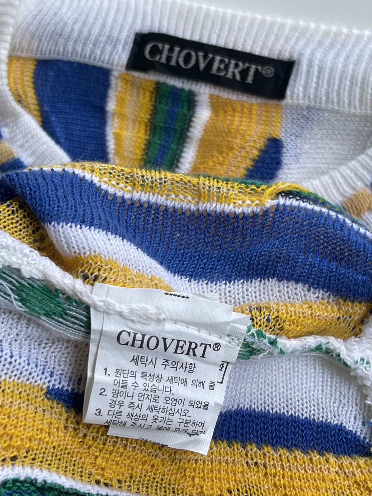 Japanese Brand Vintage Chovert Coogi Style Jumper knit Size US L / EU 52-54 / 3 - 9 Thumbnail
