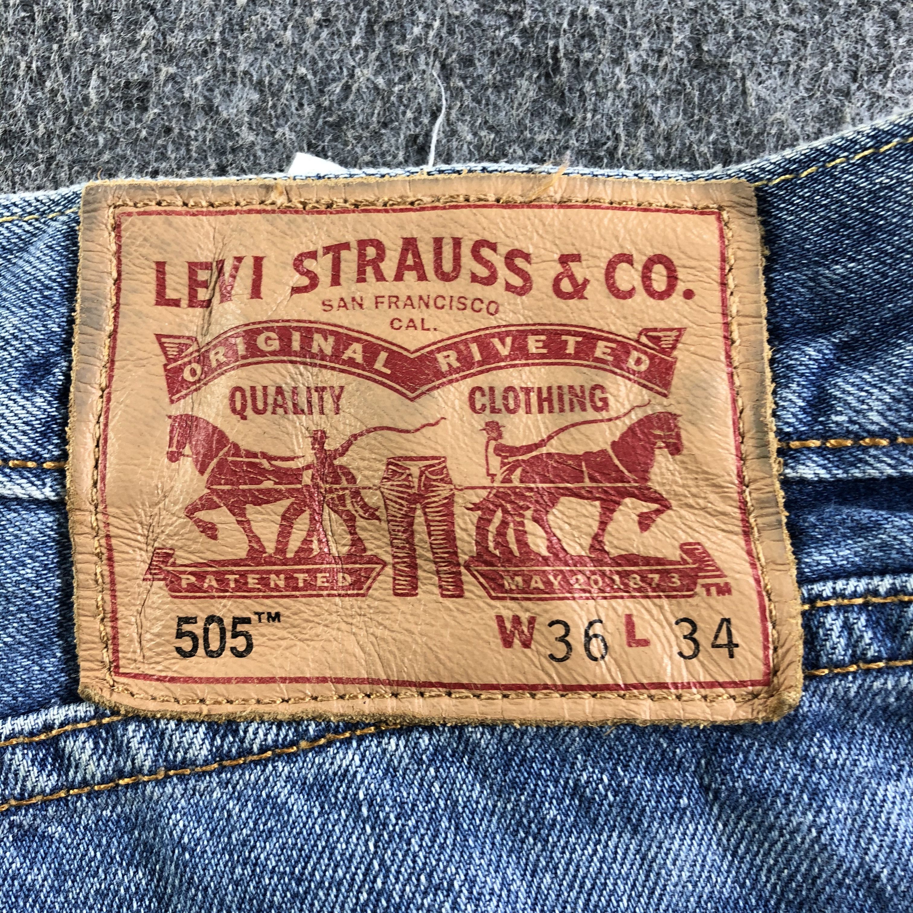 Levi's Vintage Blue Wash Levis 505 Jeans-J3318 Size US 38 / EU 54 - 5 Thumbnail