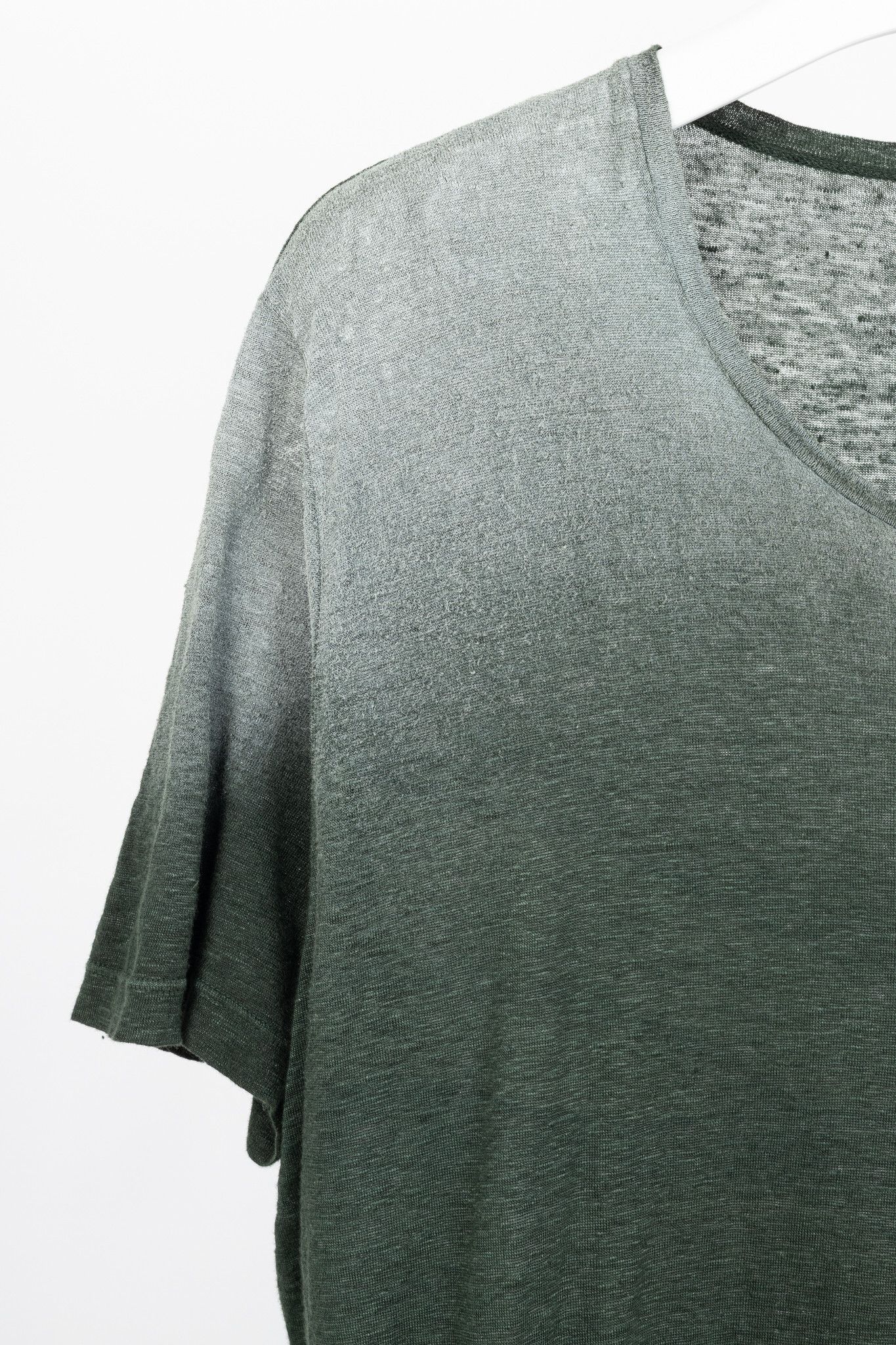 Avant Toi Avant Toi Overprint Green Linen Gradient T-Shirt Size US XL / EU 56 / 4 - 5 Thumbnail
