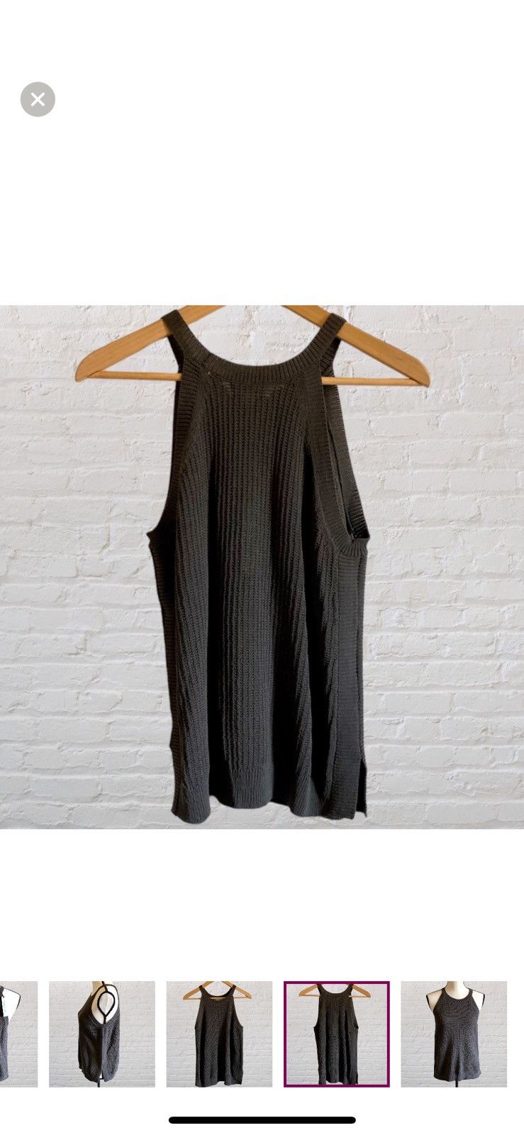 Other DARK GRAY CABLE KNIT SLEEVELESS TANK TOP Size L / US 10 / IT 46 - 7 Thumbnail