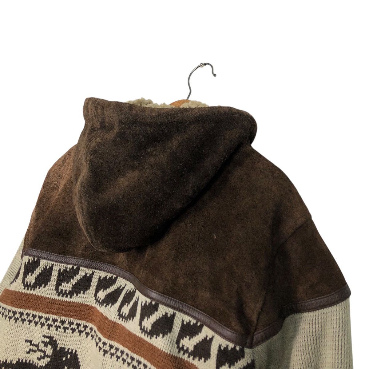 Japanese Brand Vtg ALLIX Cowboy Fleece-Lined Jacket Heavy Suede Paneling Size US L / EU 52-54 / 3 - 11 Thumbnail