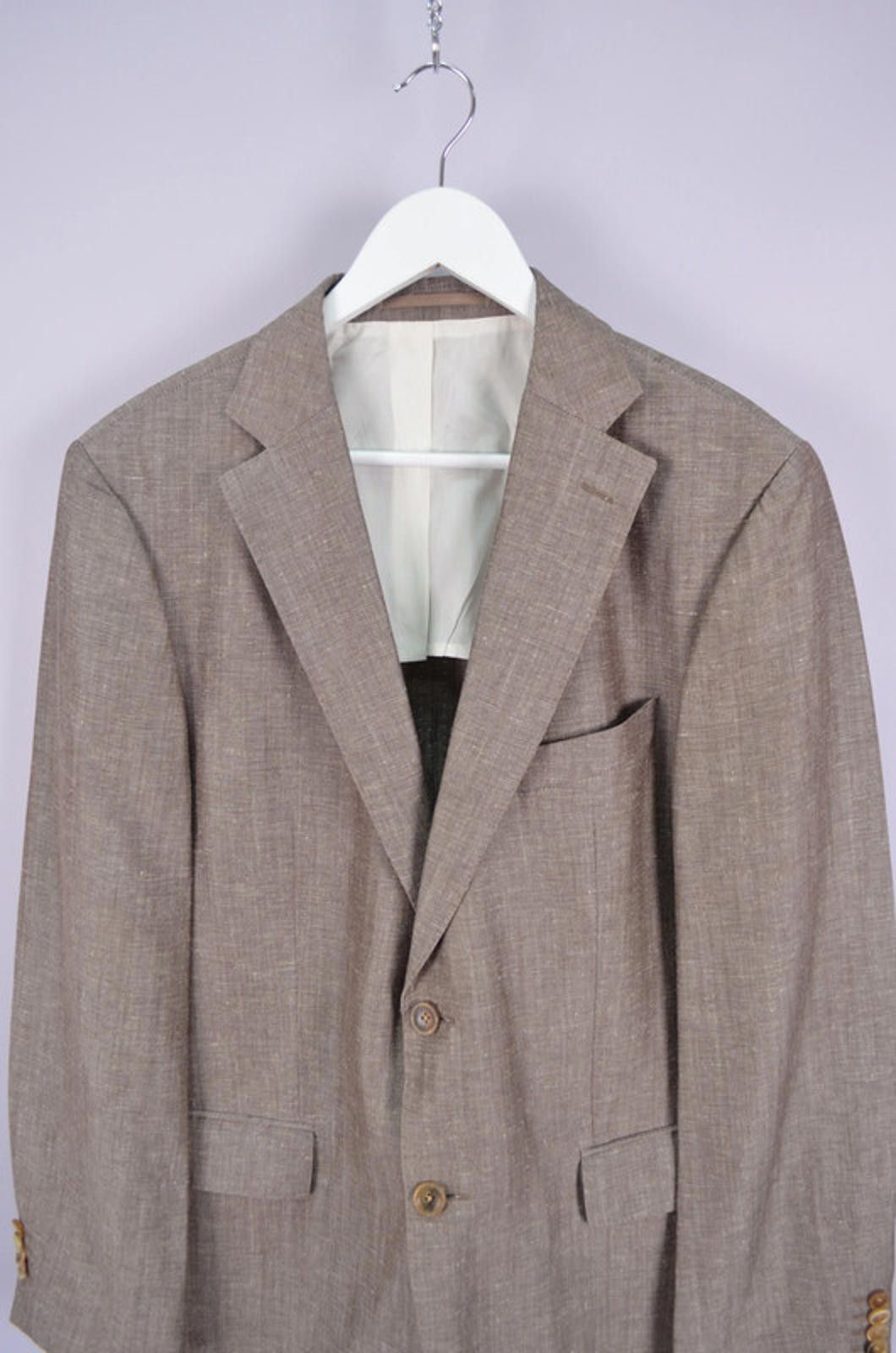 Windsor Smith Windsor WS Wales Unlined Linen Wool Blazer Sz 50 Tailor Fit Size 40R - 2 Thumbnail