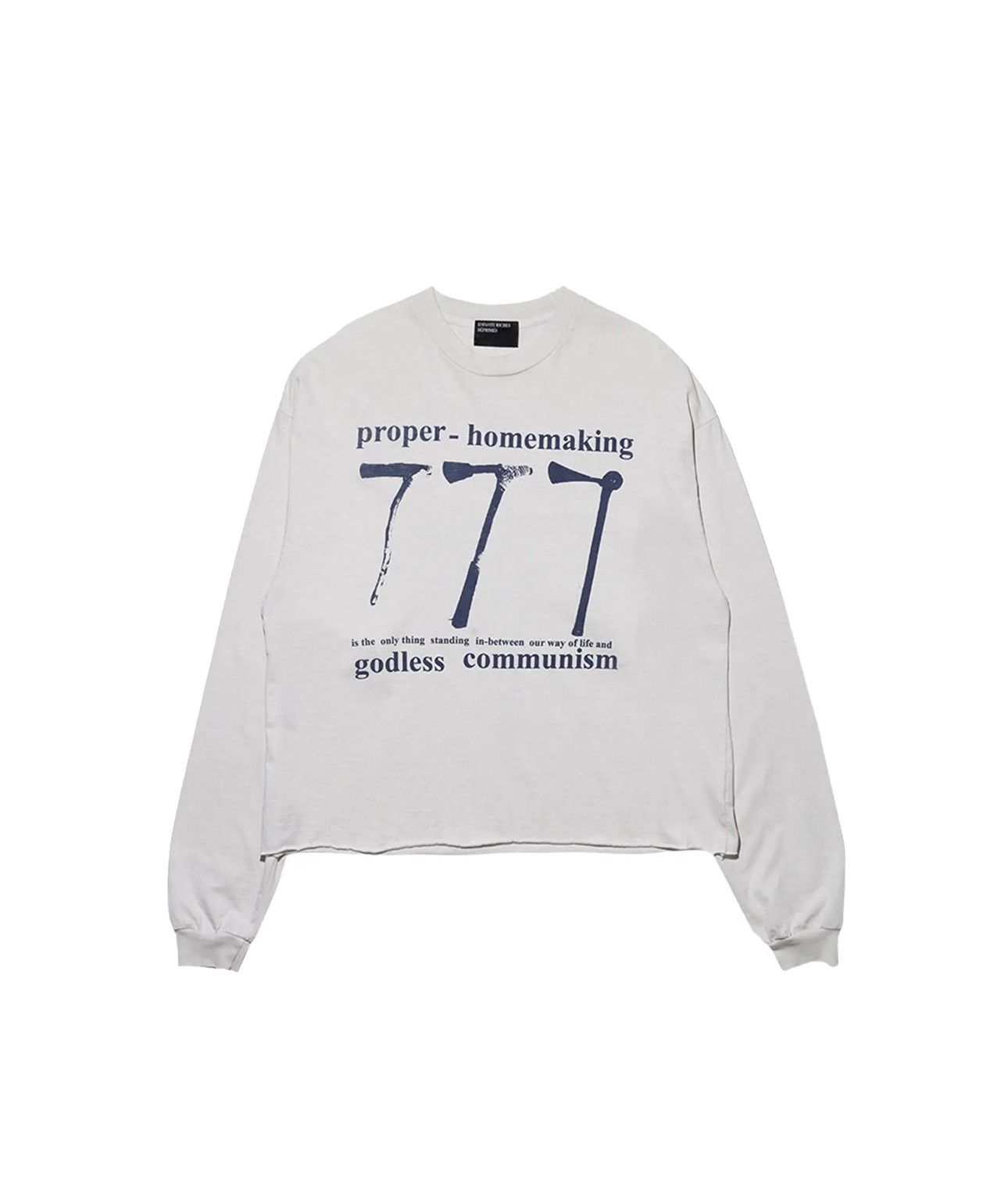 Enfants Riches Deprimes 777 LS T-SHIRT FADED WHITE Size US XL / EU 56 / 4 - 1 Thumbnail