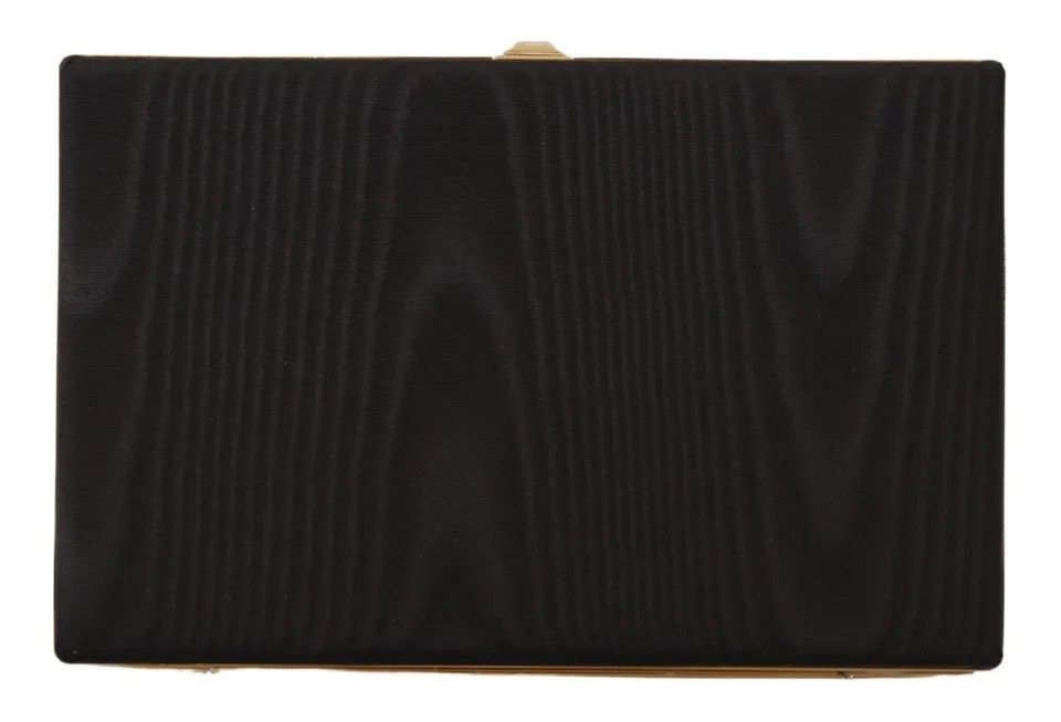 Dolce & Gabbana Black Silk Gold Frame Clutch Evening Party Purse Women's Size ONE SIZE - 1 Thumbnail
