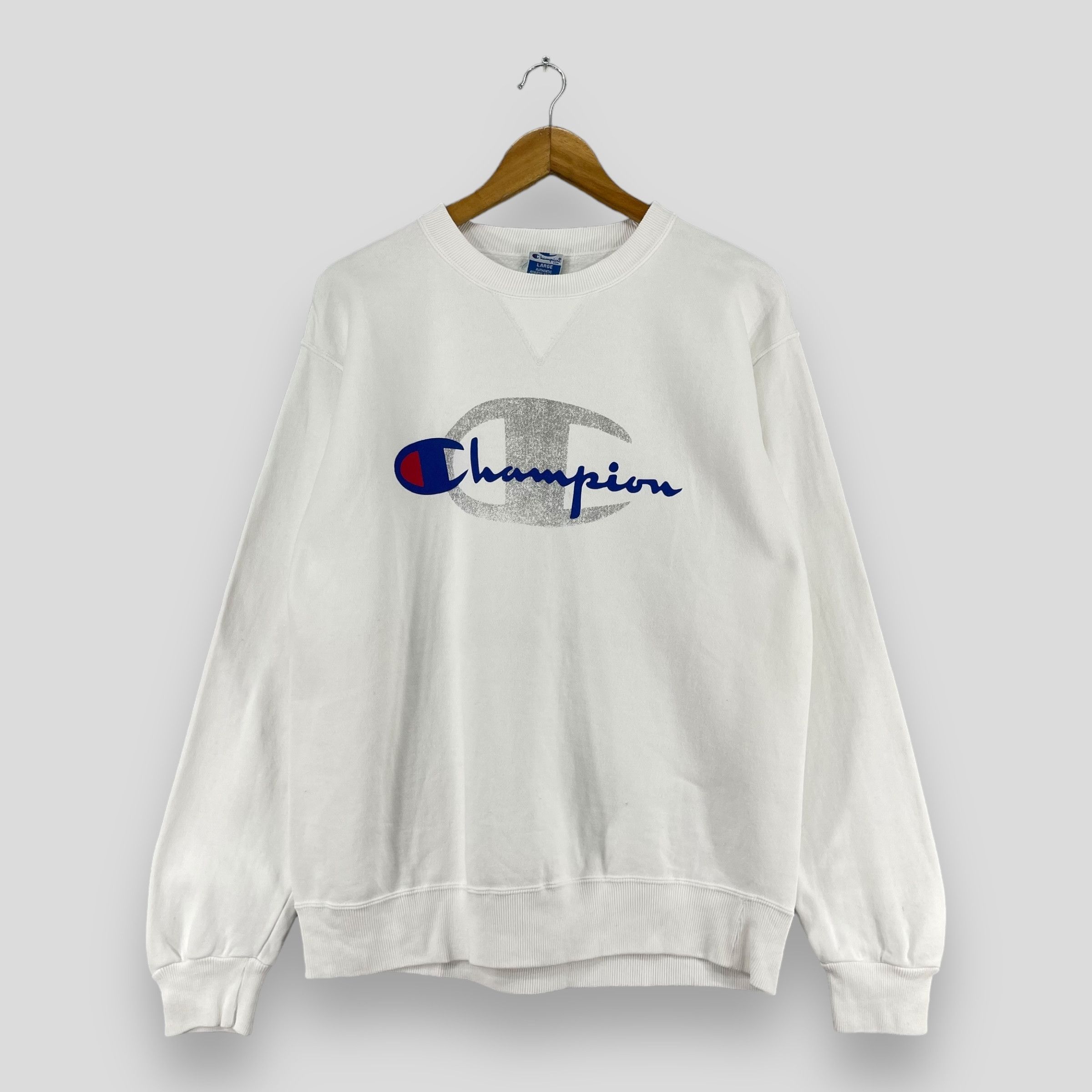 Champion × Vintage Vintage CHAMPION Big Logo Spell Out Printed Sweatshirt Size US M / EU 48-50 / 2 - 1 Thumbnail