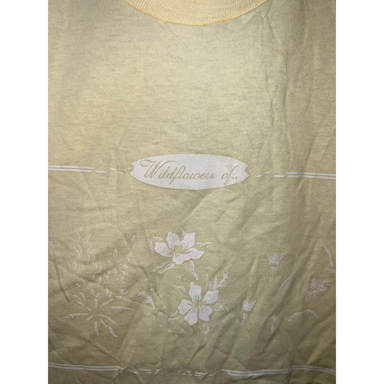 Jerzees Vintage Yellow Shirt Wildflowers Of Graphic 90s Lage L Size US L / EU 52-54 / 3 - 3 Thumbnail