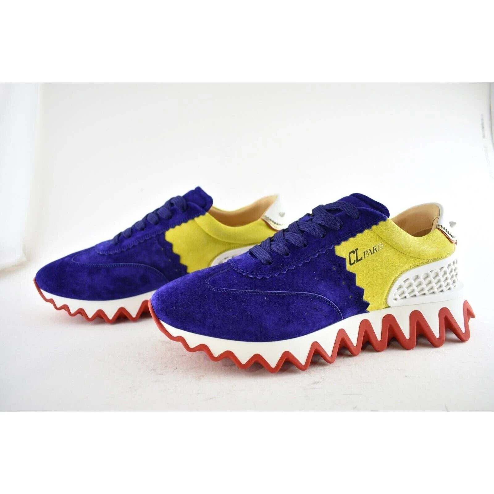 Christian Louboutin Christian Louboutin Blue Red Platform Low Top Sneaker 43 10 Size US 10 / EU 43 - 9 Thumbnail