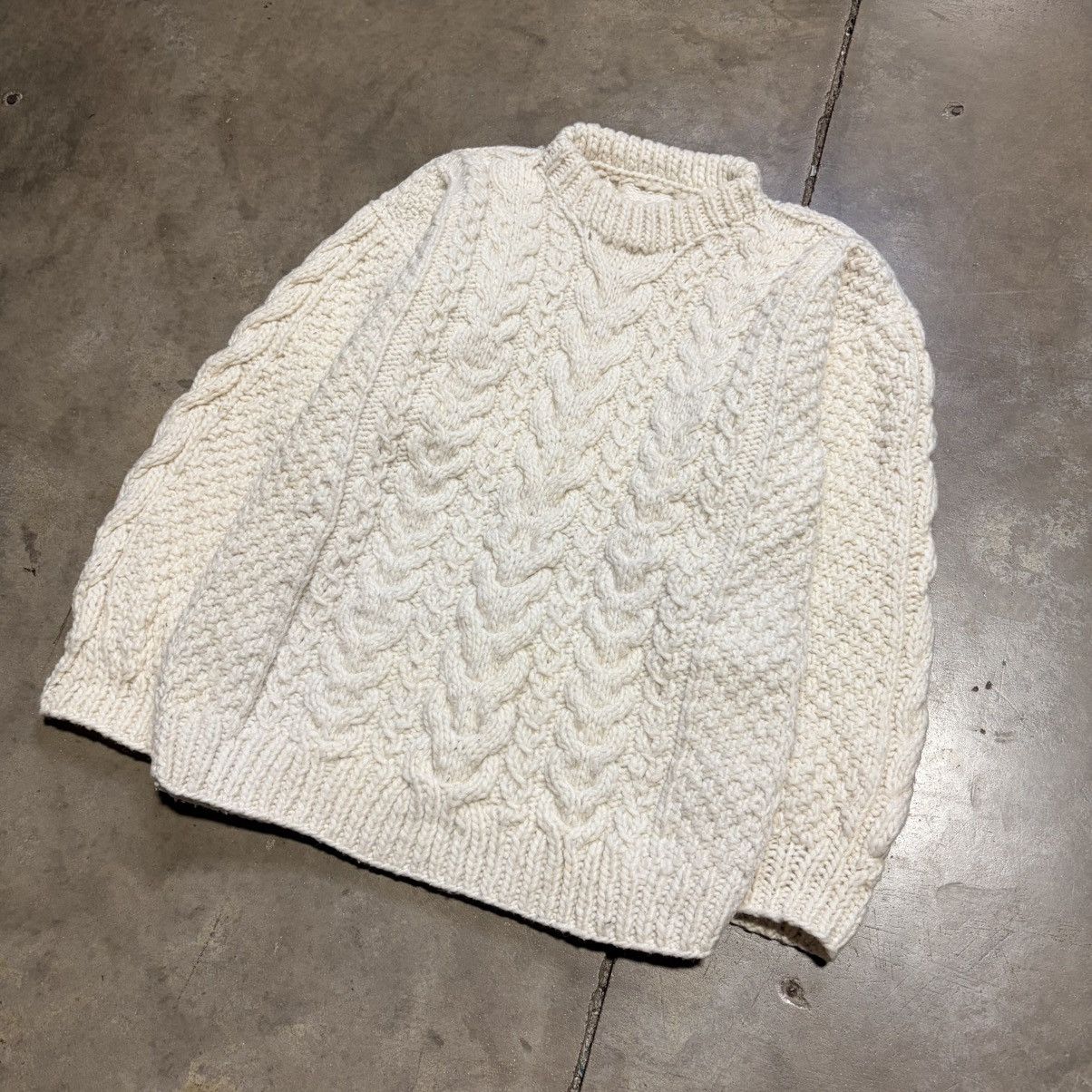 Vintage Vintage 90s Wool Sweater Cable Knit Chunky Fisherman Ecuador Size US S / EU 44-46 / 1 - 2 Thumbnail
