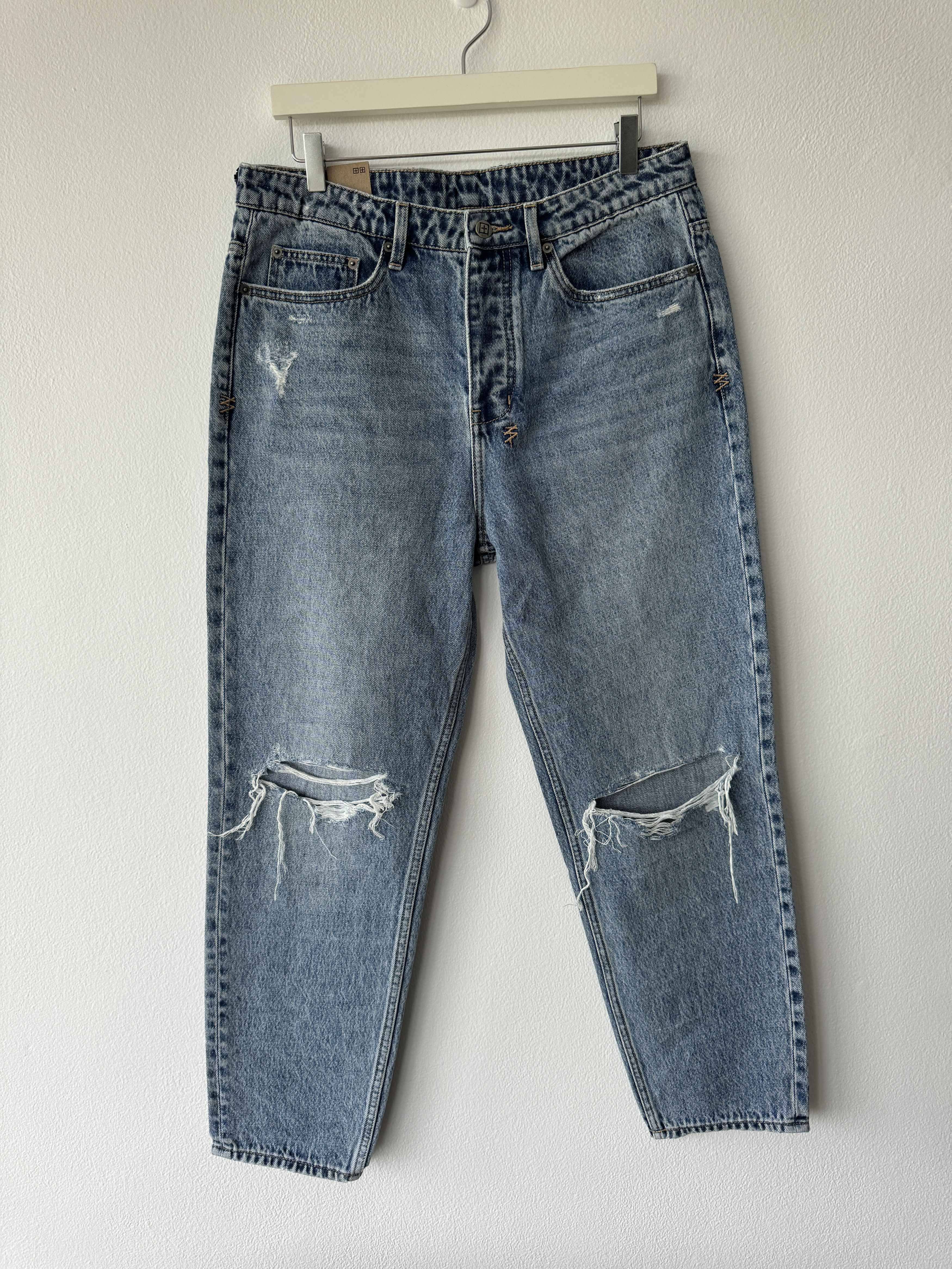 Ksubi denim jean bullet wide leg blue ripped vibez trashed baggy | Grailed