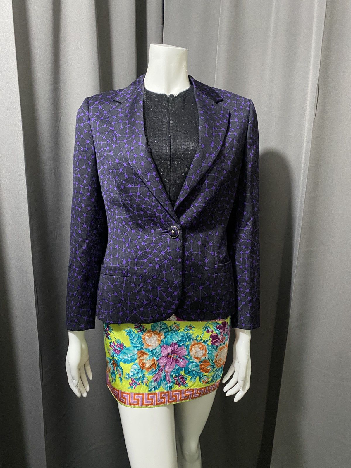 Versace Rare A/W 1996 Versace Couture Web Blazer Size M / US 6-8 / IT 42-44 - 1 Thumbnail