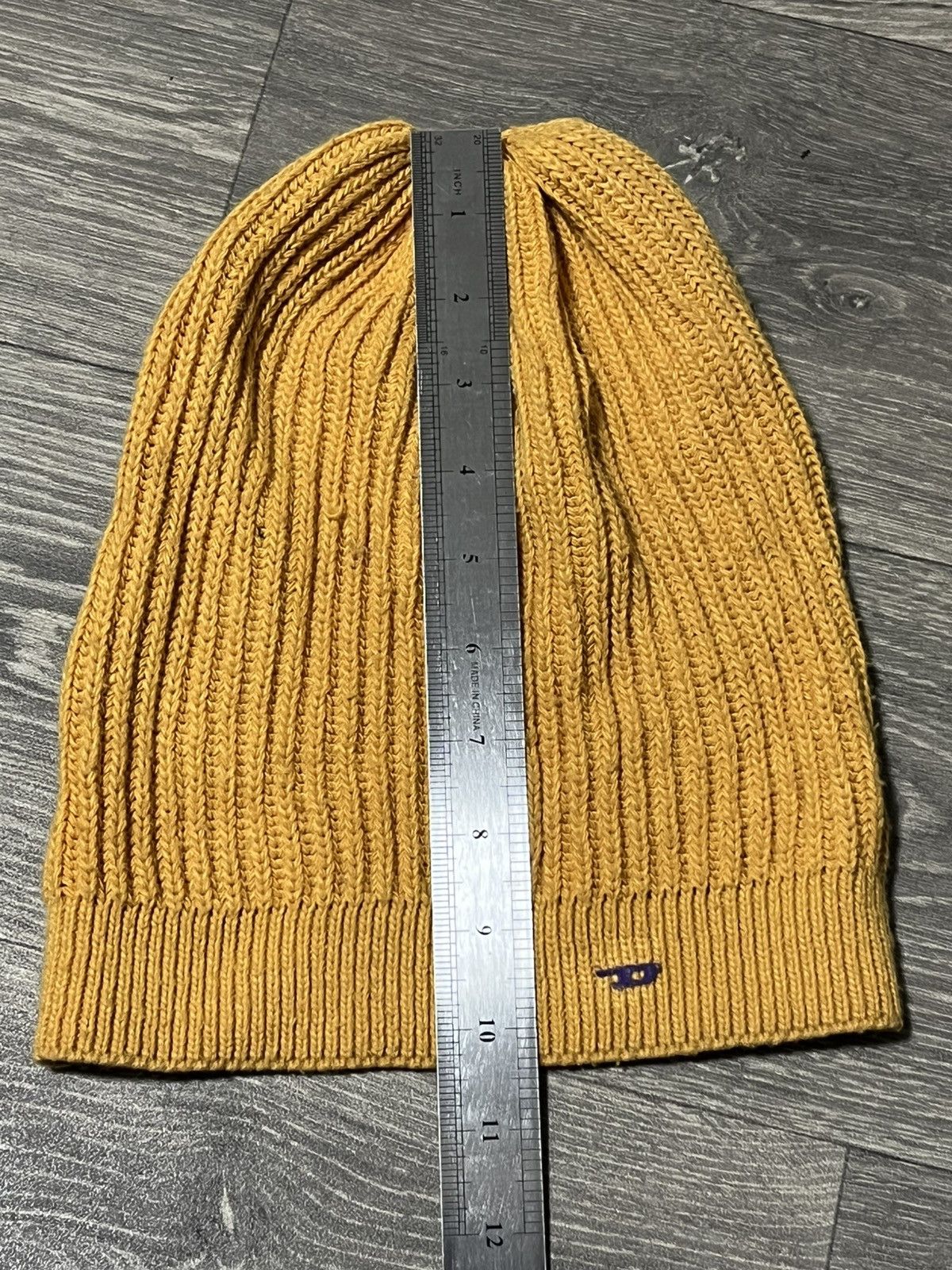 Diesel × Japanese Brand DIESEL Big Logo “D” Knitted Beanie Hat Y2K Japanese Size ONE SIZE - 13 Thumbnail