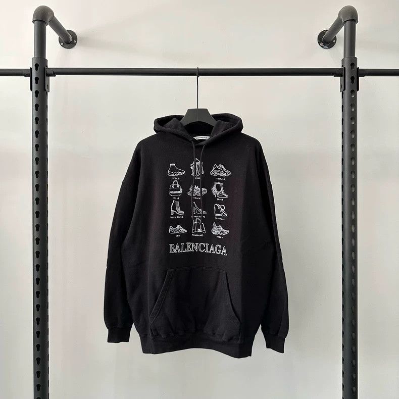 Balenciaga Comic Logo Print Hoodie