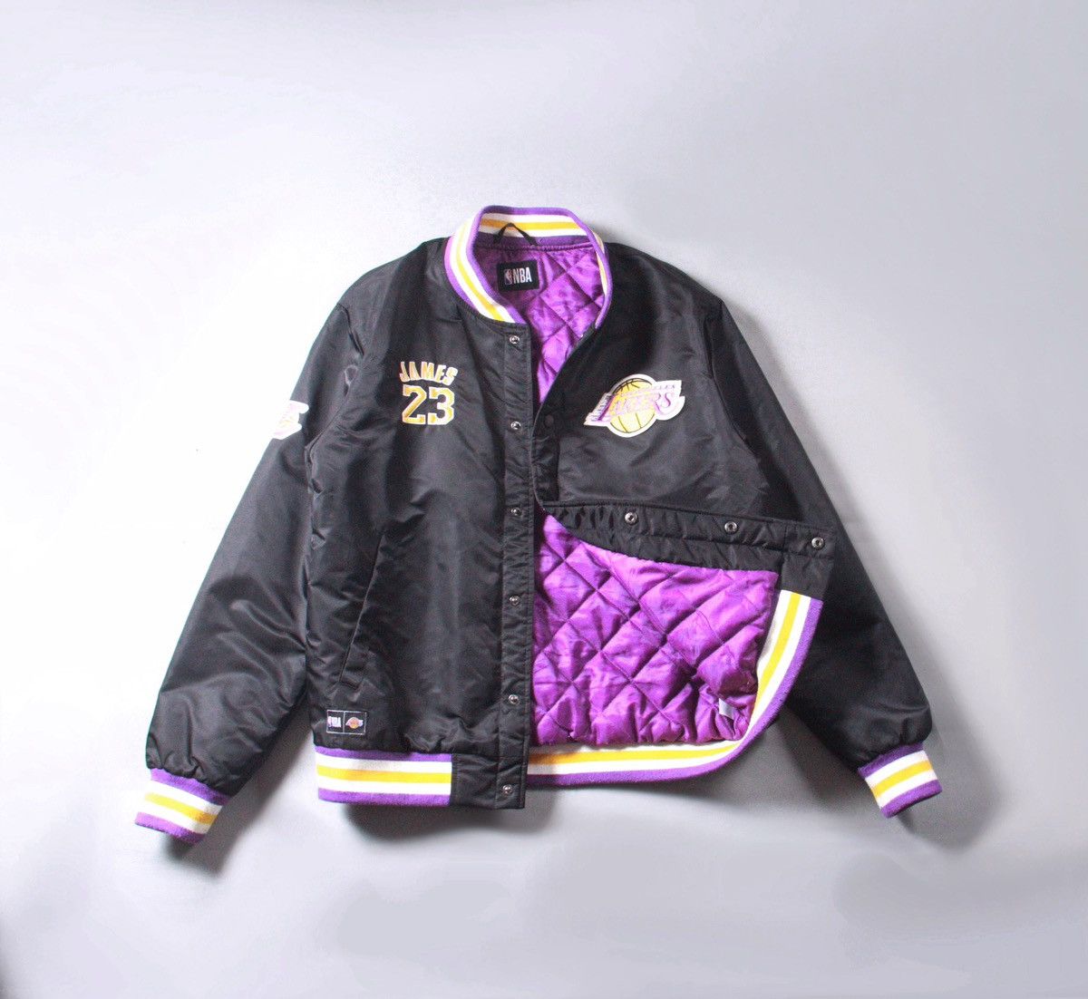 NBA Los Angeles Lakers NBA Black Zip Jacket Varsity Vintage M Size US M / EU 48-50 / 2 - 1 Thumbnail