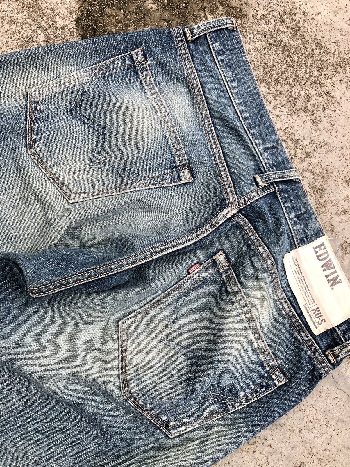 Japanese Brand EDWIN XVS DISTRESSED DENIM Size US 31 - 6 Thumbnail