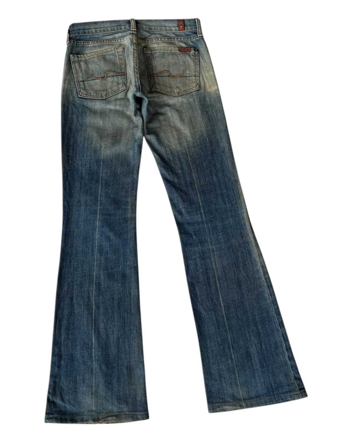 7 For All Mankind × Japanese Brand Flare Jeans Rusty Bootcut 7 For All Mankind Distress Denim Size 27" / US 4 / IT 40 - 4 Thumbnail