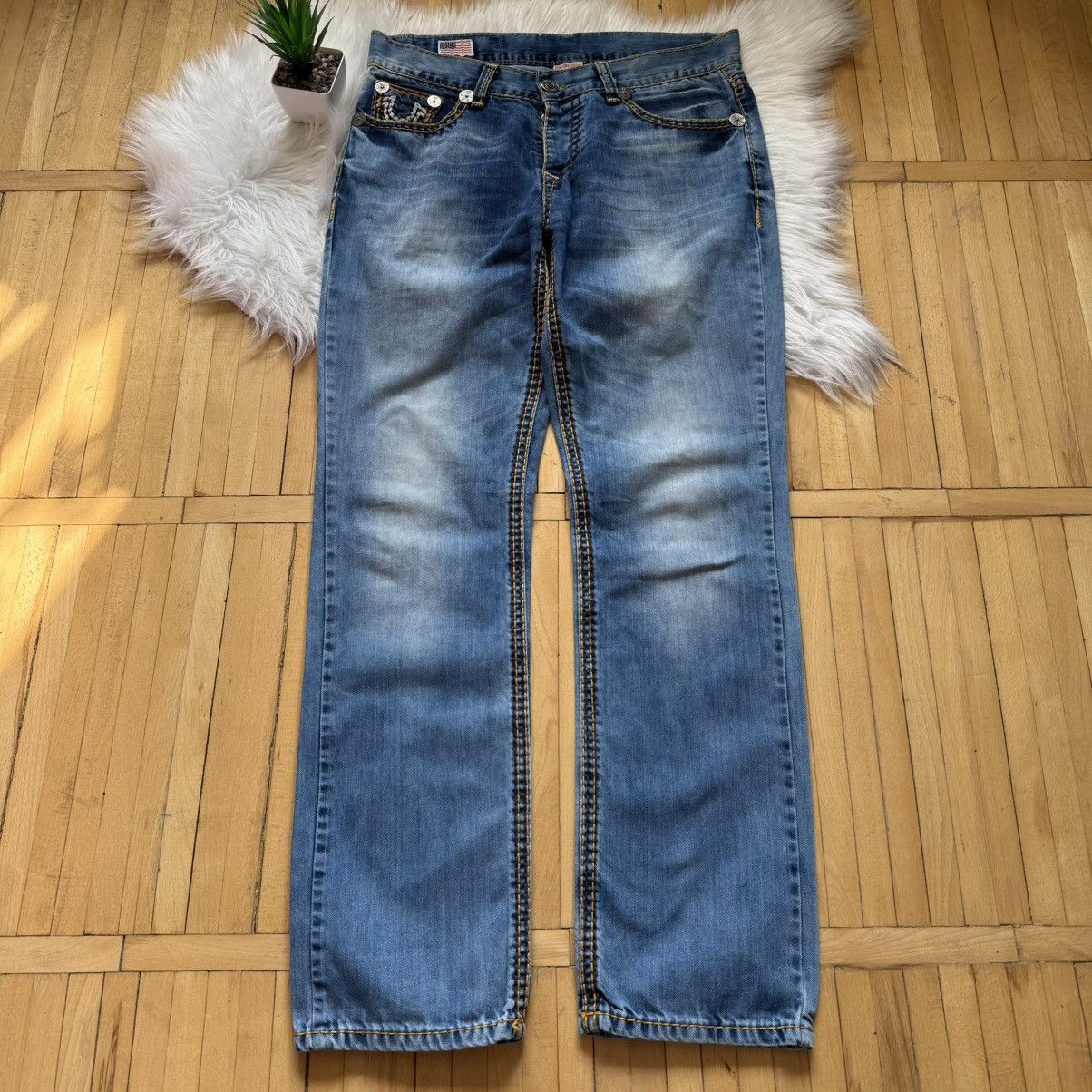 True Religion 📌 Crazy True Religion Billy T Chief Keef style Vintage jeans Size US 36 / EU 52 - 8 Thumbnail