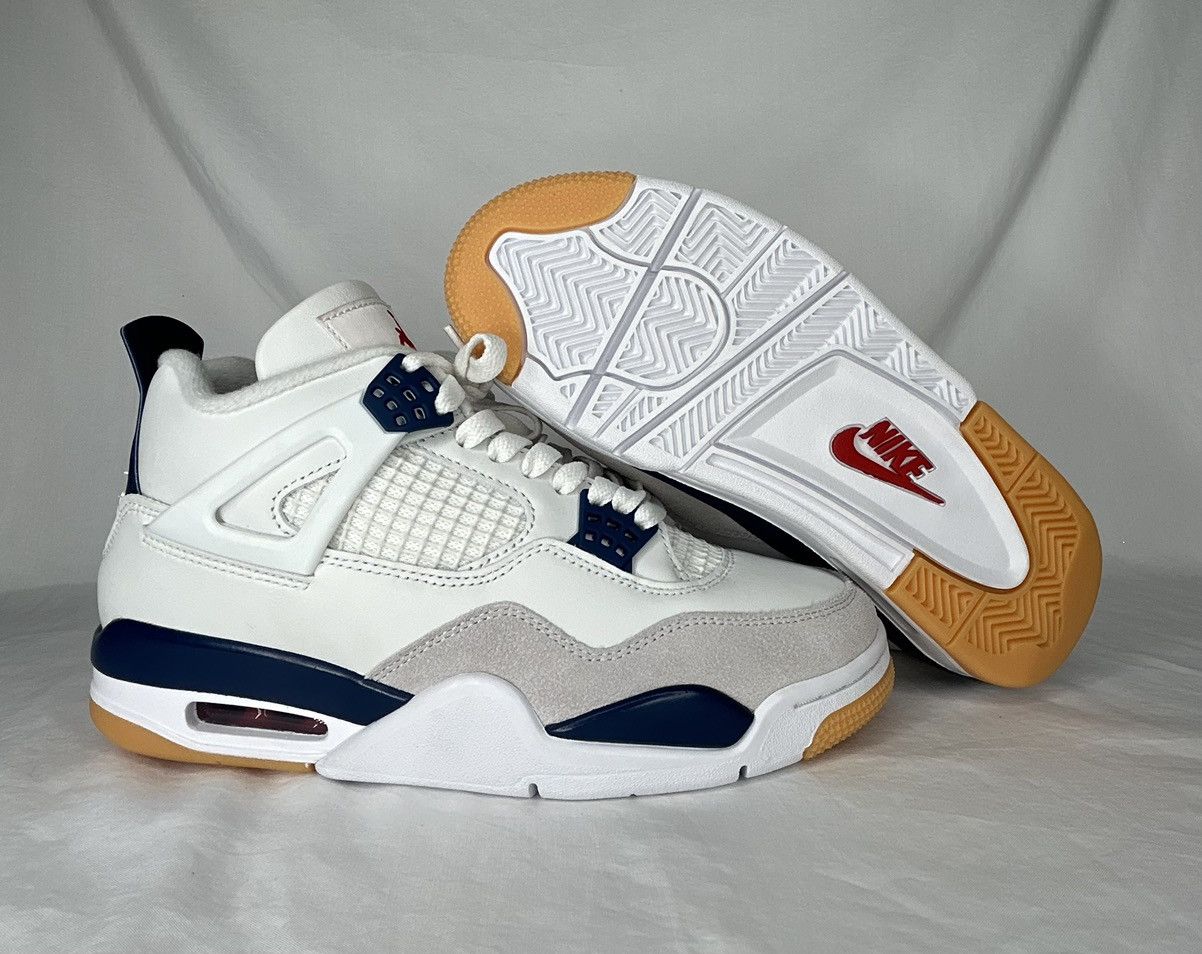 Nike Air Jordan 4 x Nike SB Navy Blue B-Grade Size US 6 / EU 39 - 4 Thumbnail