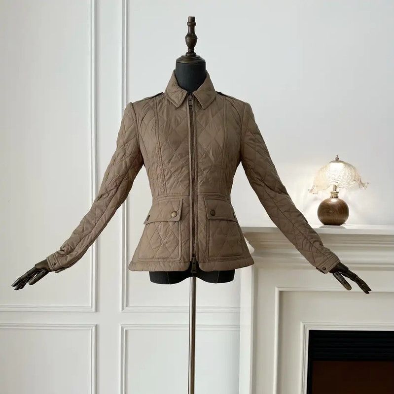Burberry Burberry XS Khaki Women's Cotton Jacket Size XS / US 0-2 / IT 36-38 - 1 Thumbnail