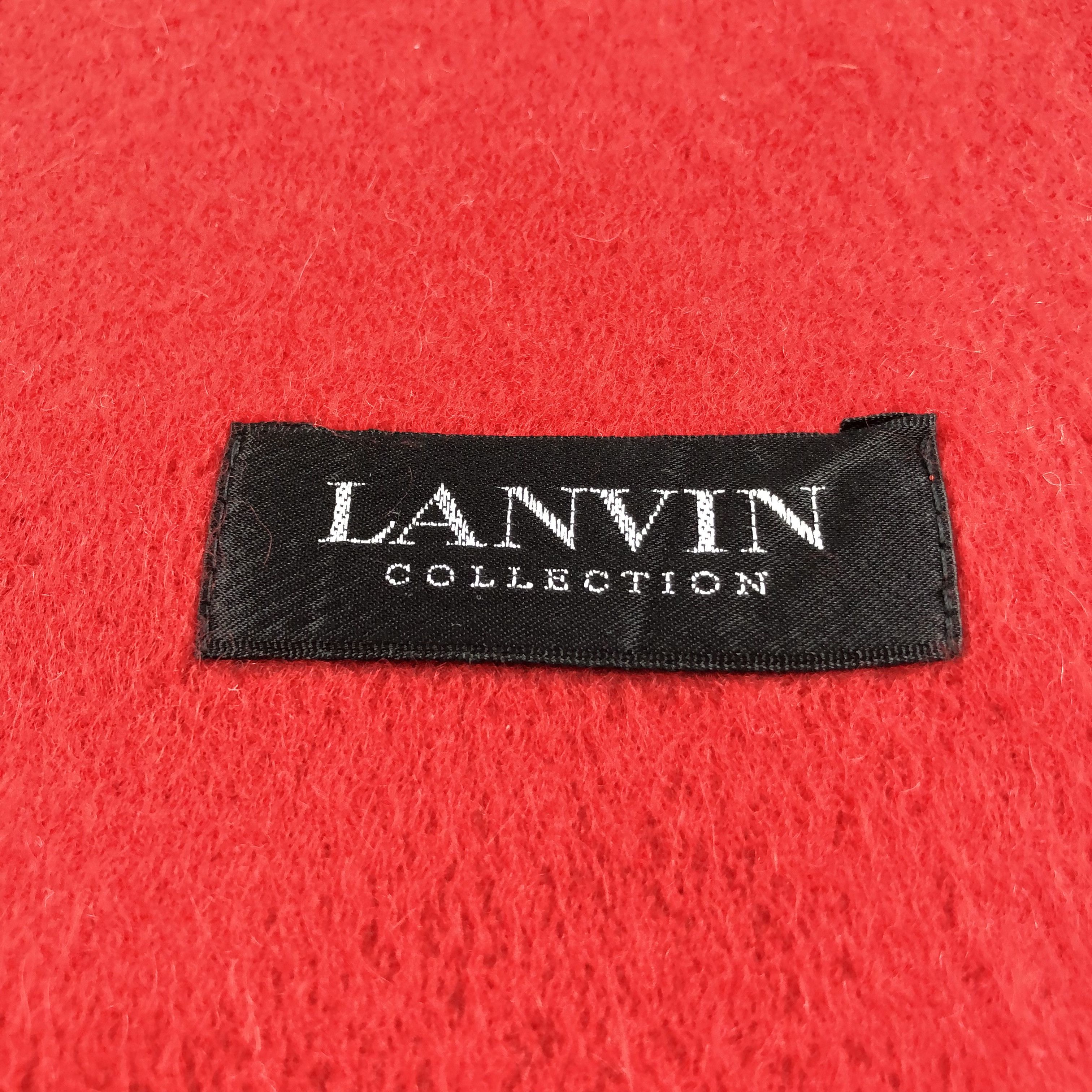Lanvin Lanvin Red Cashmere Scarf Muffler V668 Size ONE SIZE - 4 Thumbnail