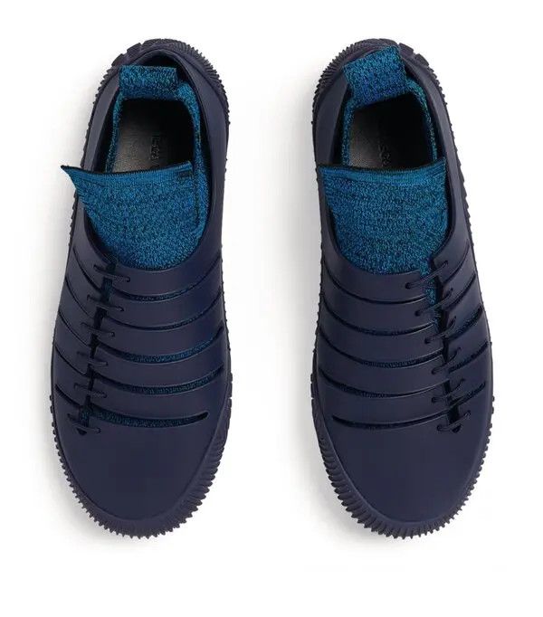 Bottega Veneta o1y0725 Rubber Low-Top Sneakers in Midnight Blue Size US 4 / IT 34 - 3 Thumbnail