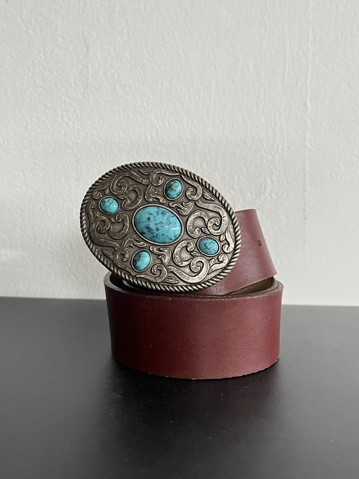 Tornado Mart Theory Genuine Leather Western Belt Tornado Mart Style Size 30 - 2 Thumbnail