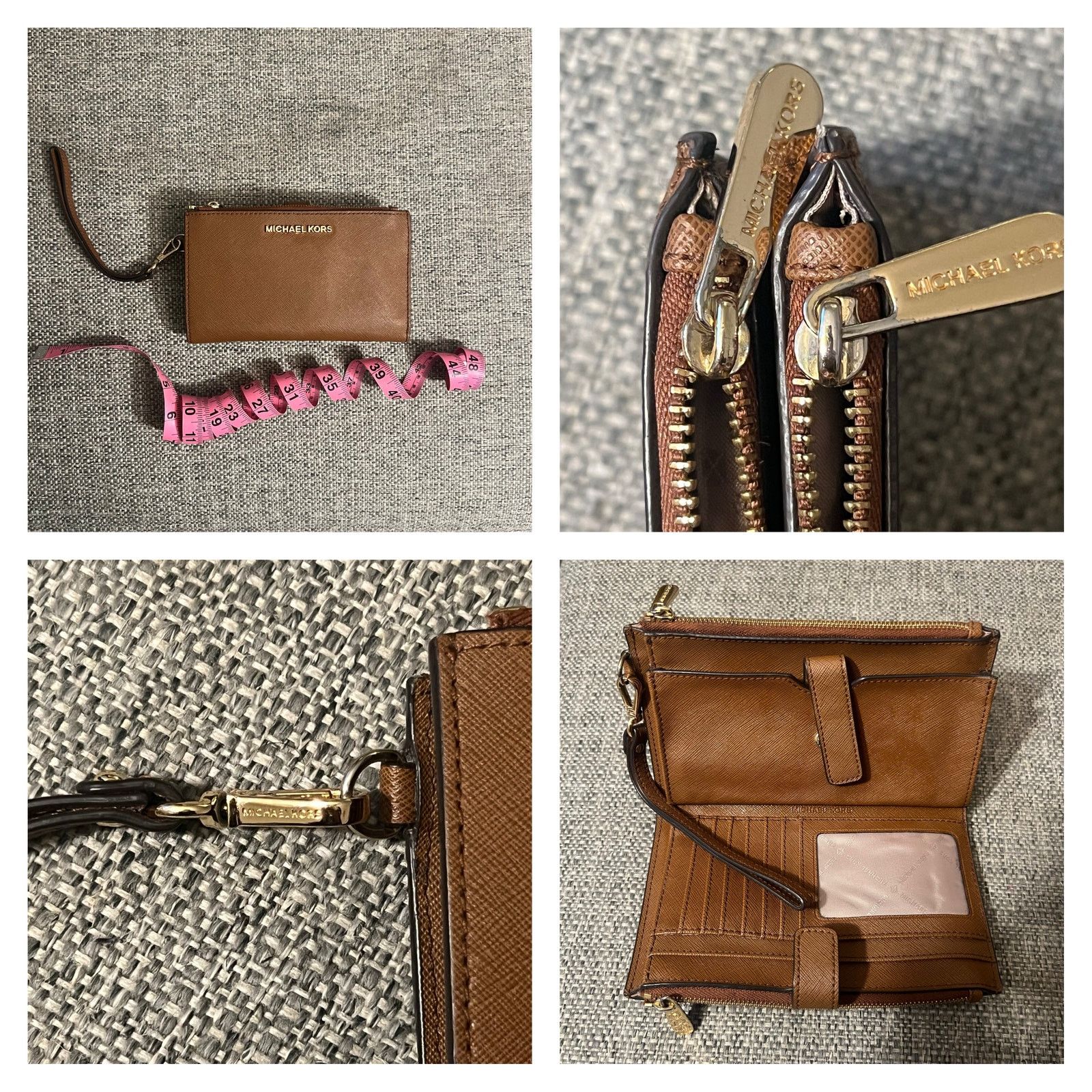 Michael Kors Michael Kors Jet Set Saffiano Leather Double Zip Wristlet Size ONE SIZE - 2 Thumbnail