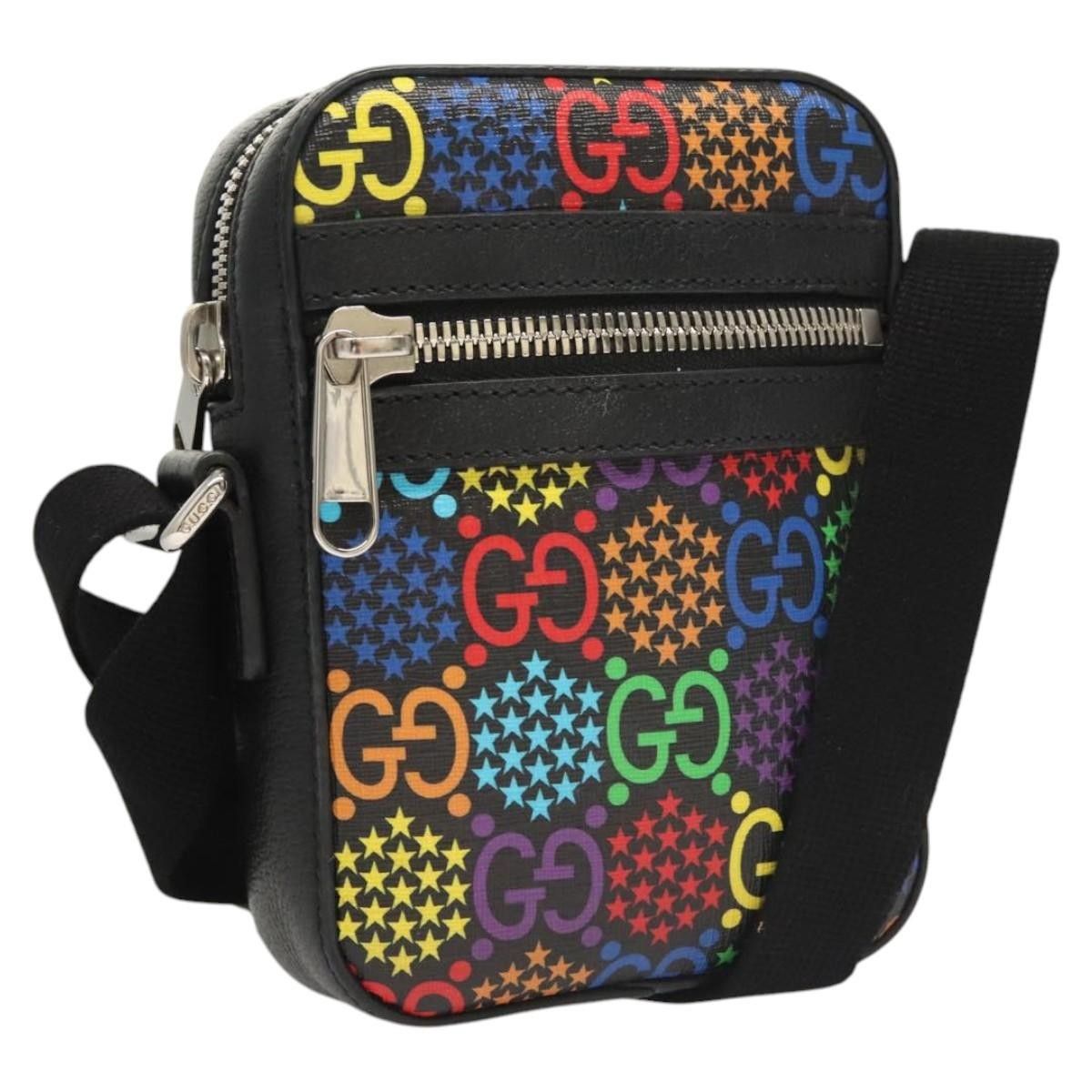 Gucci Gucci Front Zip Messenger Bag Psychedelic Print GG Coated Canvas Size ONE SIZE - 1 Thumbnail