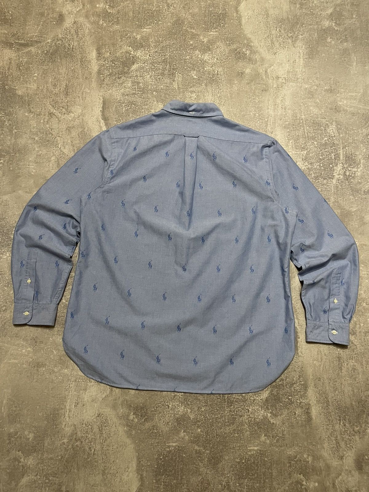 Polo Ralph Lauren Vintage Polo Ralph Lauren Monogram Pony Logo Shirt Button Up Size US XL / EU 56 / 4 - 12 Thumbnail
