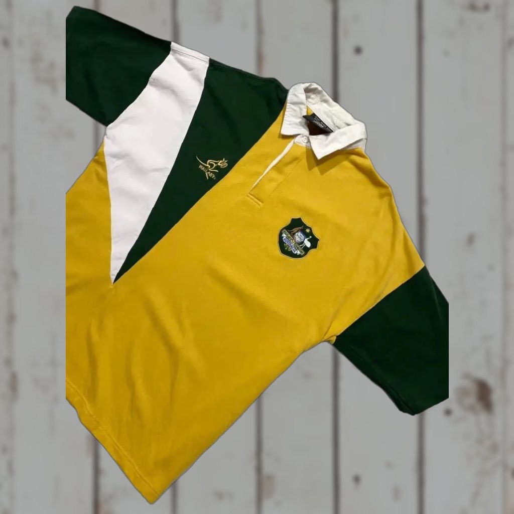Vintage VINTAGE Rugby Polo Shirt Men XL Green Australia Jersey Polo Shirt Men XL Green Australia Rugby 2000s Available? Size US XL / EU 56 / 4 - 1 Thumbnail
