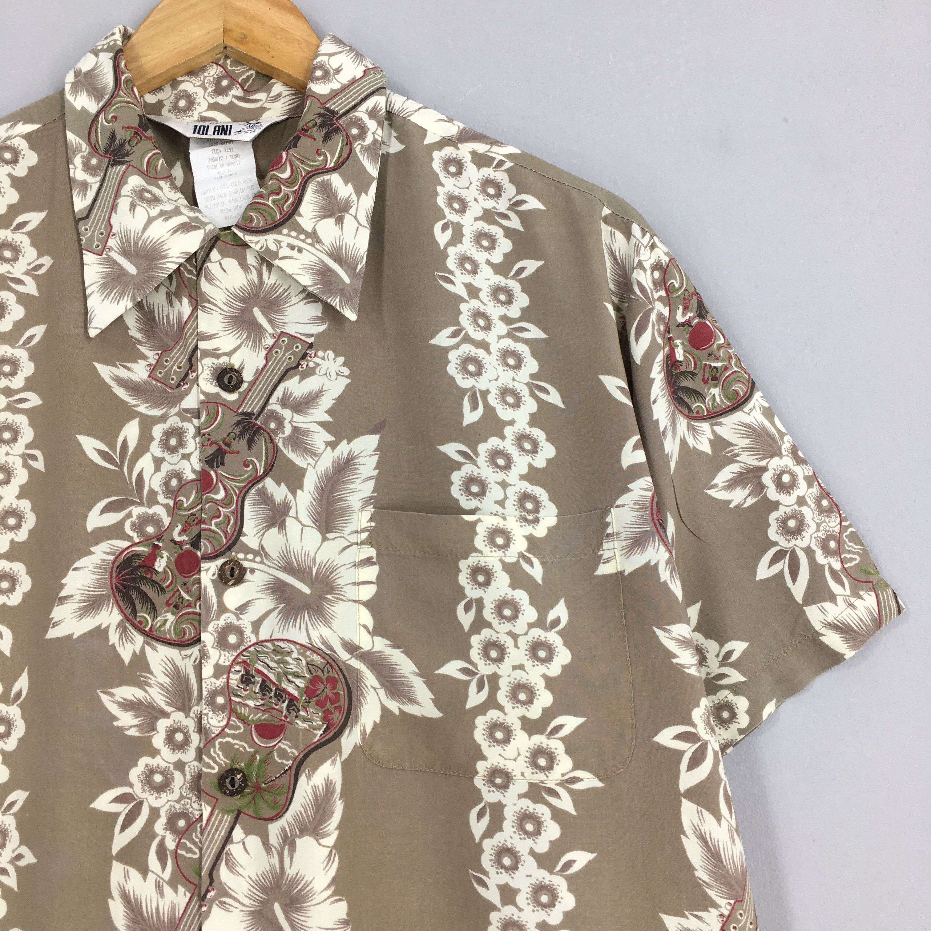 IOLANI Vintage Iolani Made In Hawaii Beach View Aloha Shirt Large Size US L / EU 52-54 / 3 - 2 Thumbnail