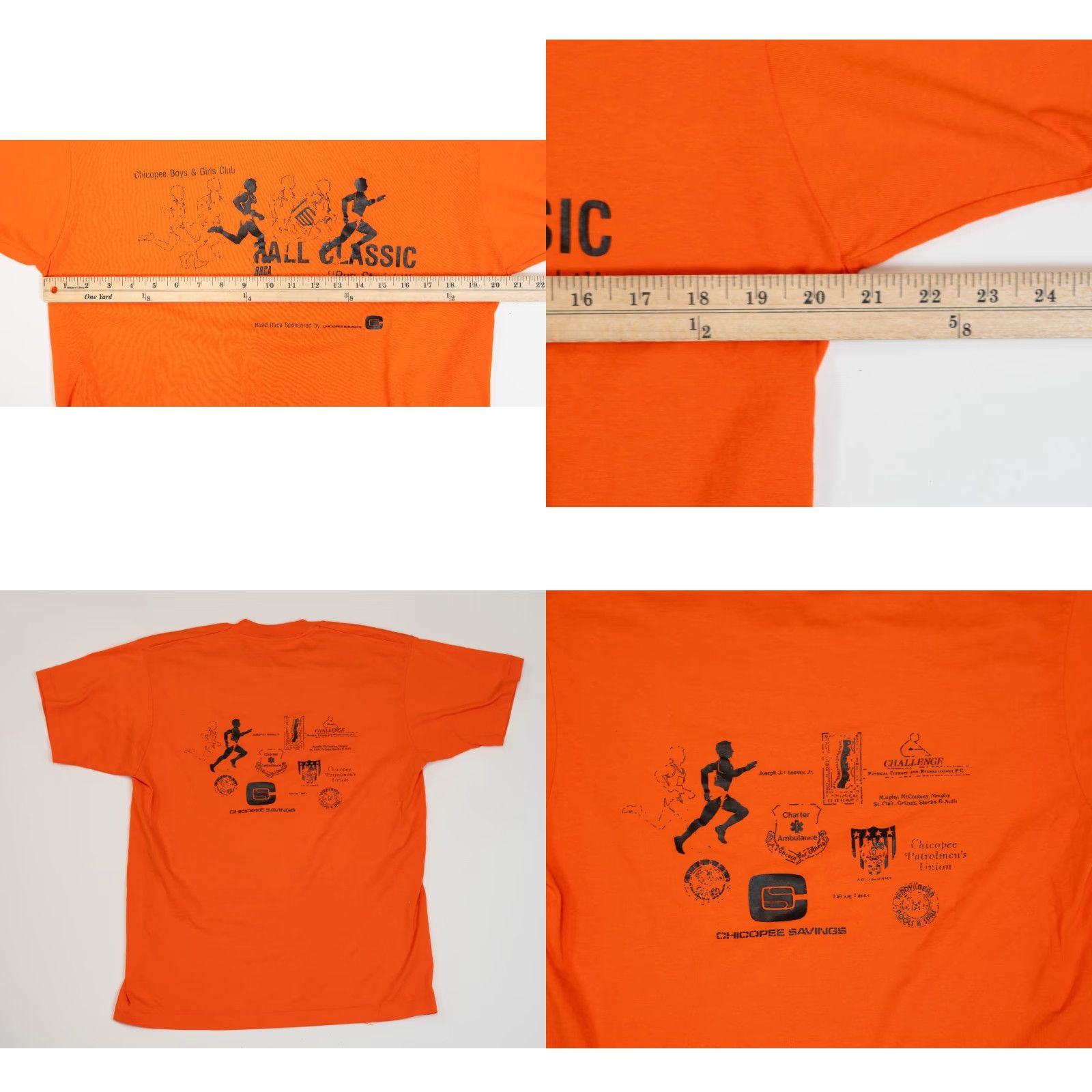 Vintage VINTAGE Screen Stars T-Shirt Boy s and Girls Club Size L 90s Orange Crew Neck Short Sleeve Size US L / EU 52-54 / 3 - 9 Thumbnail