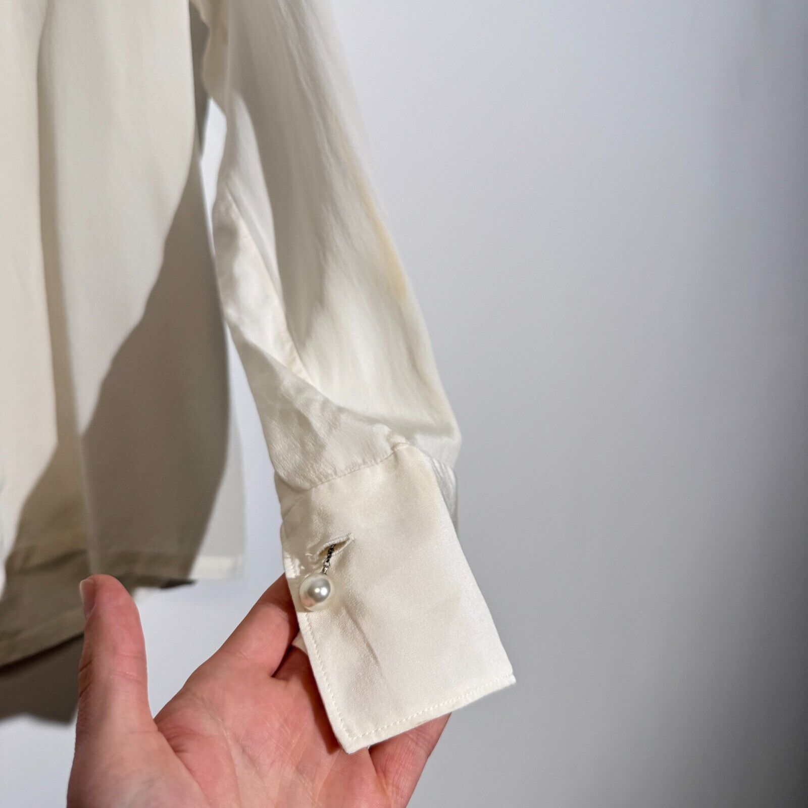 Lauren Ralph Lauren × Vintage Ralph Lauren Purple Label Women's White Silk Shirt Size 6US Size US S / EU 44-46 / 1 - 7 Thumbnail