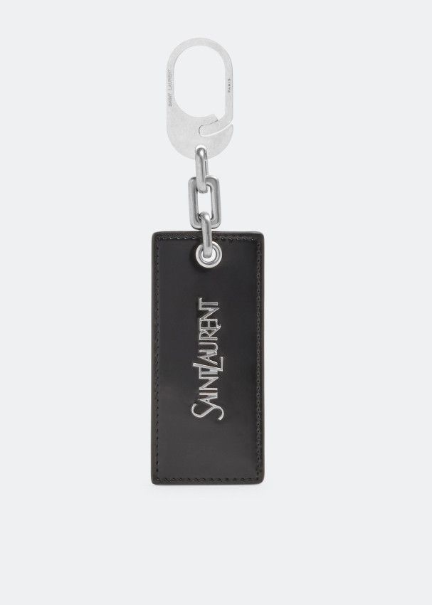 Saint Laurent Paris o1b1hav110125 Size: OS /Keyring Brushed Leather Black Silver Size ONE SIZE - 1 Thumbnail