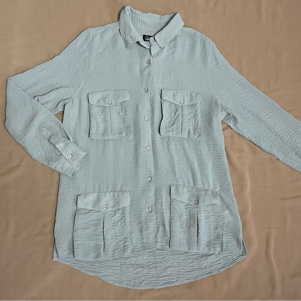 Cheap Monday Cheap Monday Grey Wrinkled Long Sleeve Shirt Size M Size M / US 6-8 / IT 42-44 - 5 Thumbnail