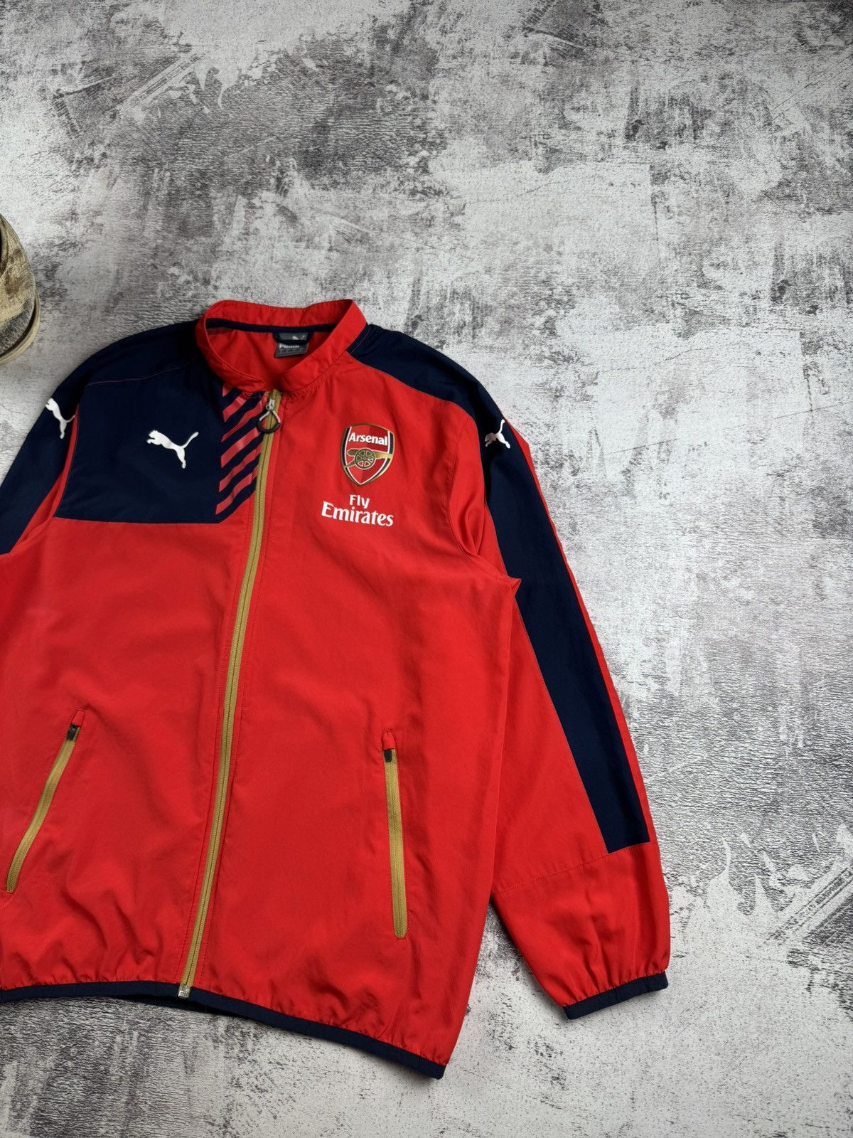 Puma Arsenal 2015/2016 Vintage Football Soccer Training Light Jacket Windbreaker Size US L / EU 52-54 / 3 - 3 Thumbnail