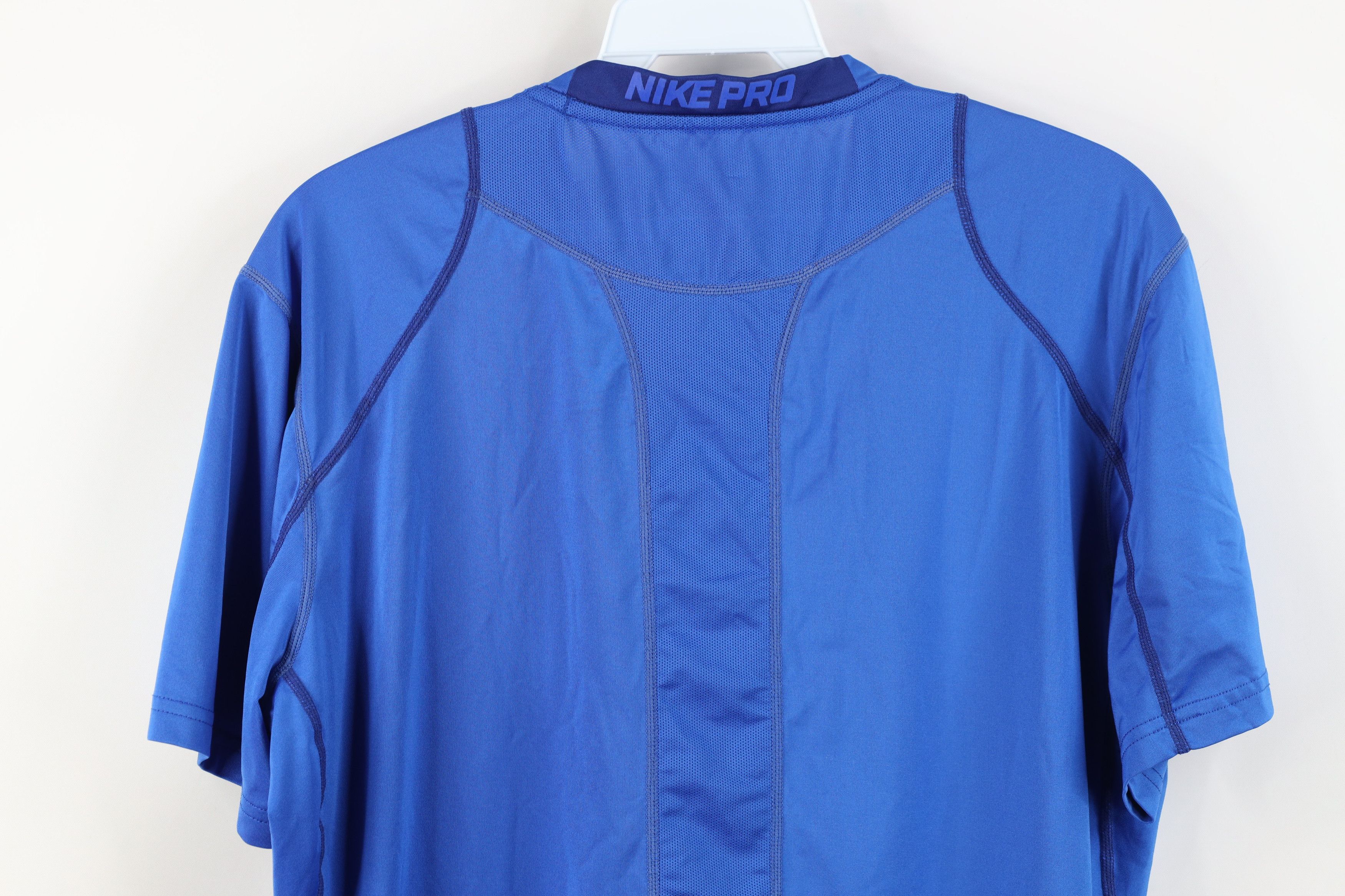 Nike Nike Pro Combat Training Short Sleeve T-Shirt Blue Size US M / EU 48-50 / 2 - 14 Thumbnail