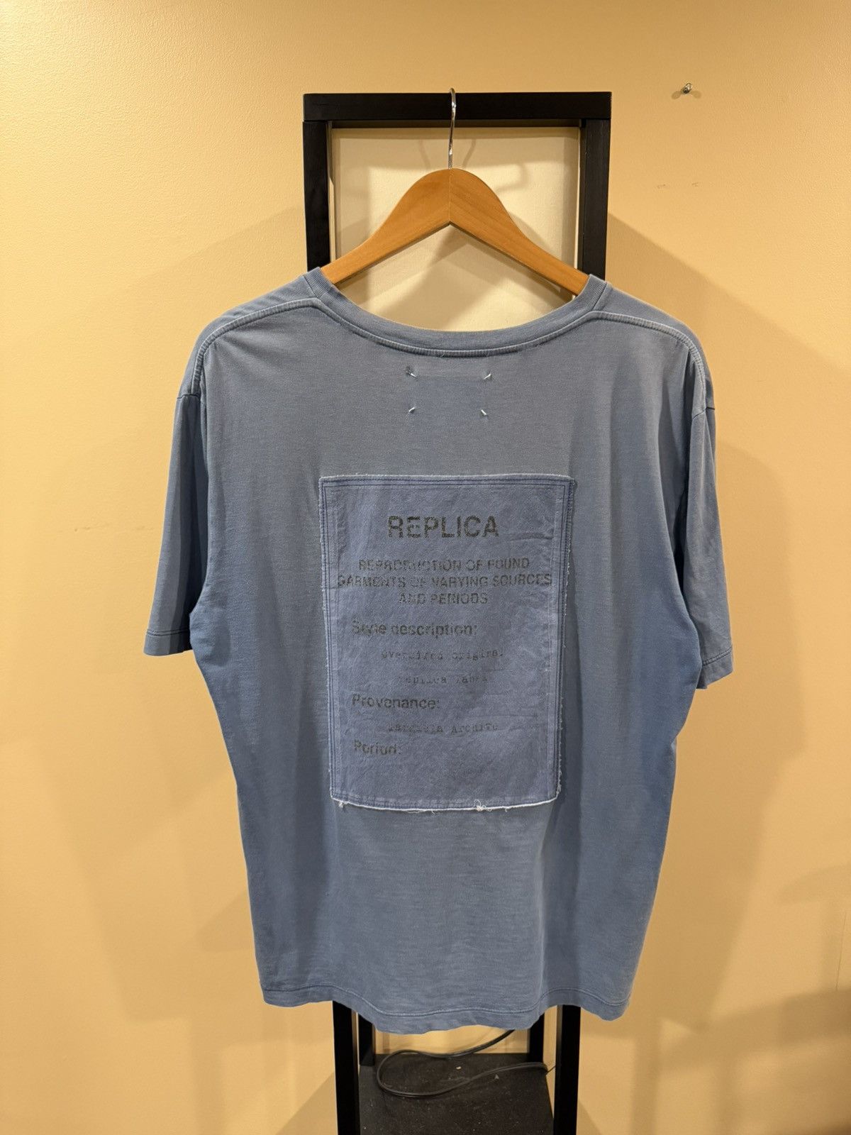 Maison Margiela Maison Margiela Replica Logo Faded Blue Oversized T-Shirt Size US S / EU 44-46 / 1 - 5 Thumbnail