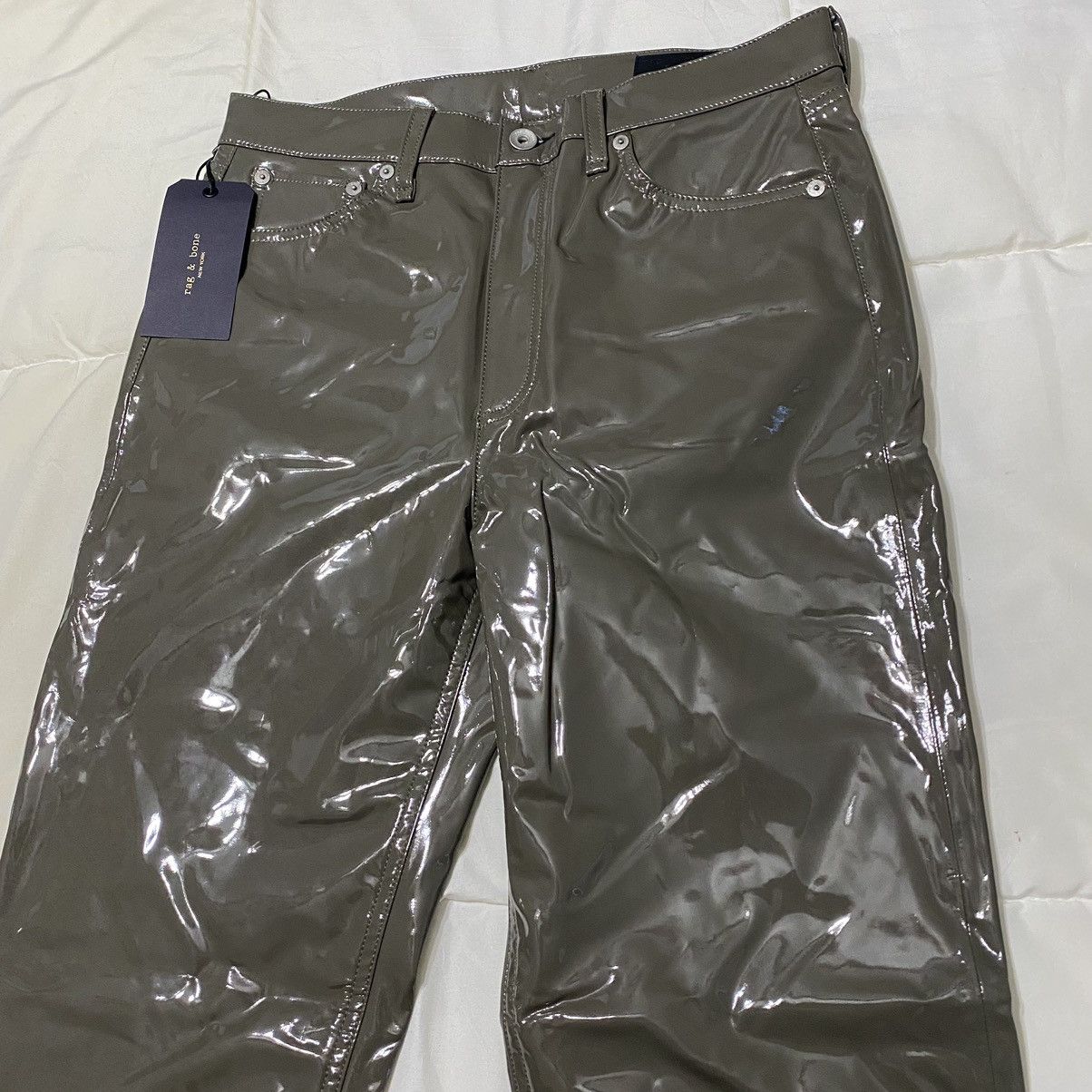 Rag & Bone Rag & Bone Nina High Rise Vinyl Cigarette Pants Size US 28 / EU 44 - 3 Thumbnail