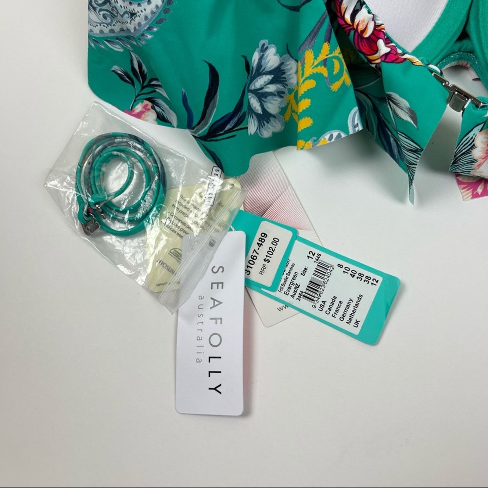 MINKPINK Minkpink and Seafolly Bikini Bundle Green Floral 8 Medium Size ONE SIZE - 5 Thumbnail