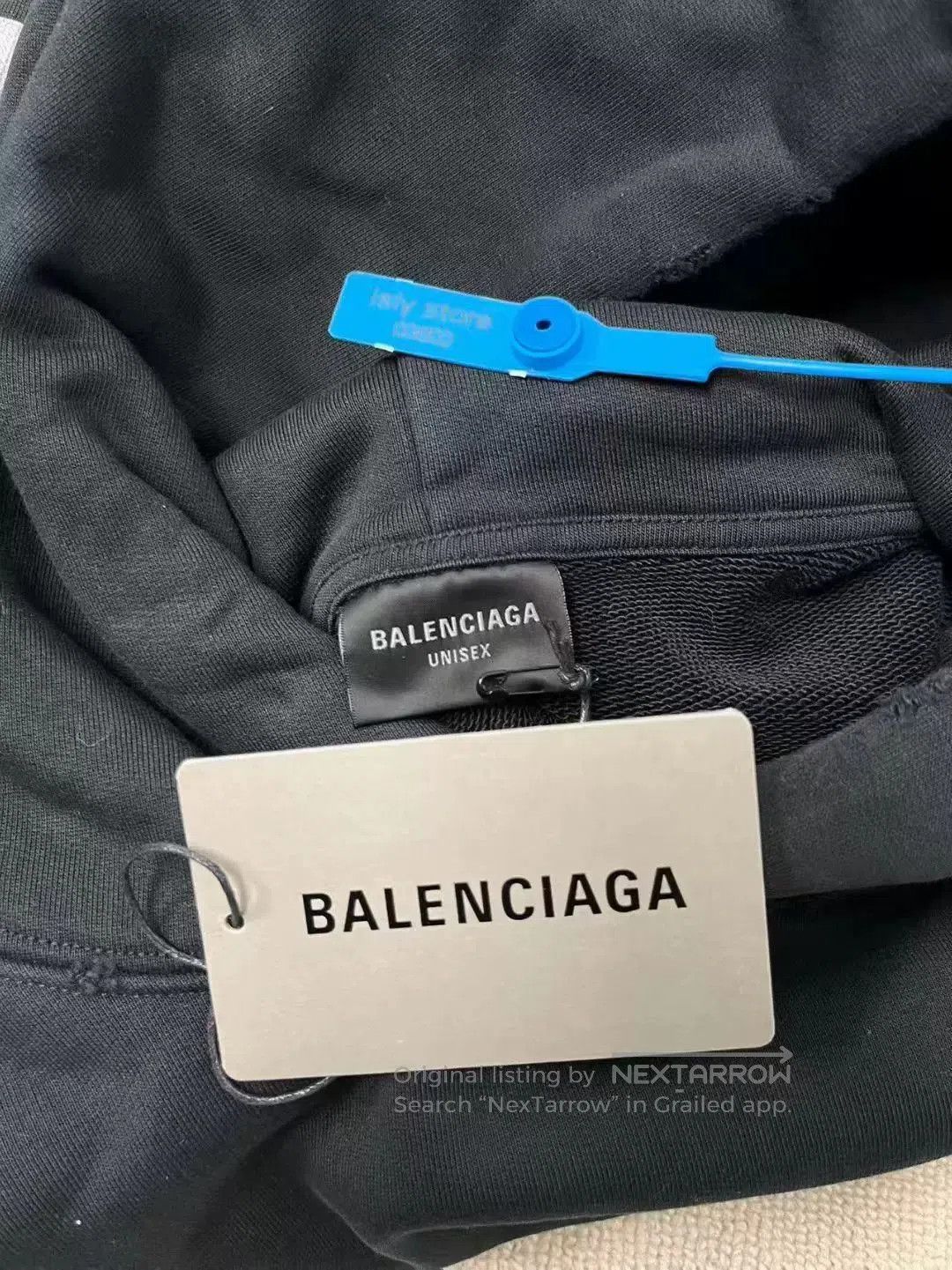Balenciaga balenciaga logo hoodie in black color. Size XXS / US 00 / IT 34 - 4 Thumbnail