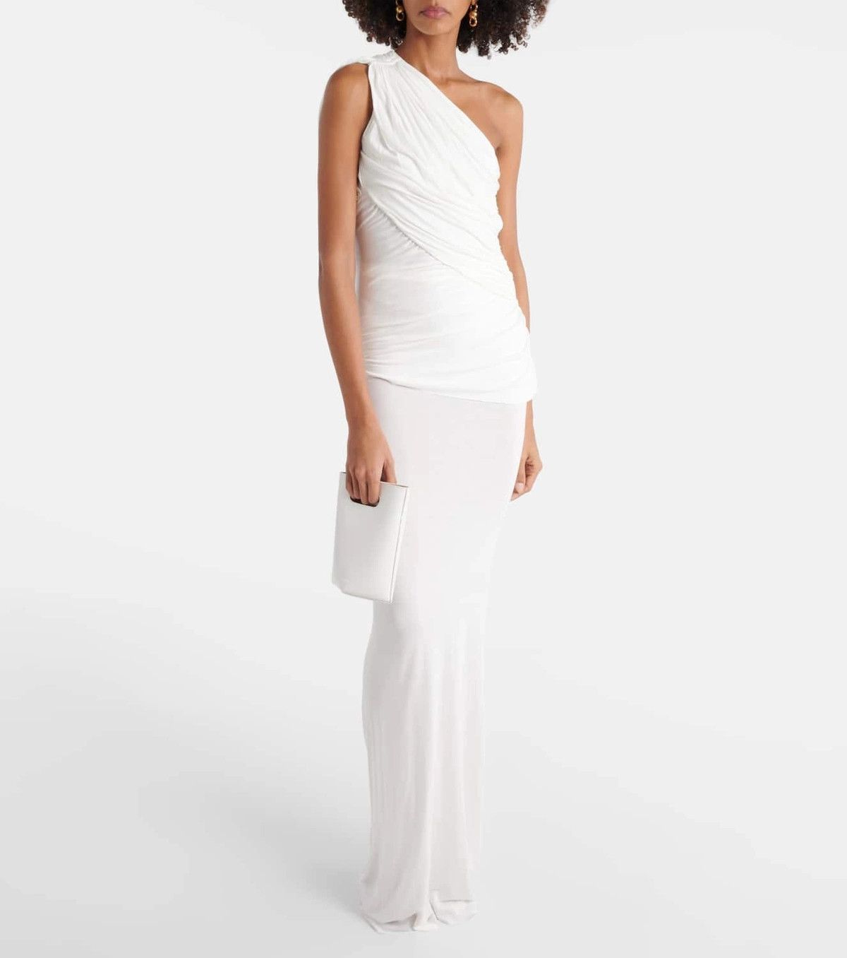 Rick Owens o1y0126 Mini Dress in White Size XS / US 0-2 / IT 36-38 - 2 Thumbnail