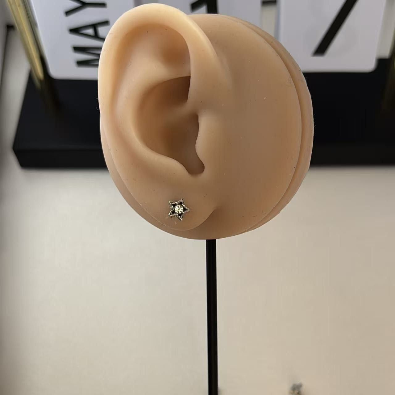 Other 6mm Small Mini CZ Star Stud Earrings for Men Women Size ONE SIZE - 7 Thumbnail