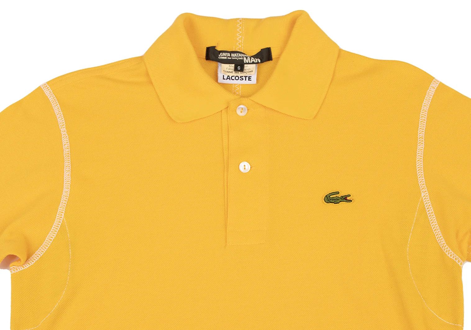 Junya Watanabe Lacoste Product Dyed Pique Polo Shirt Yellow Size S Size US S / EU 44-46 / 1 - 2 Thumbnail