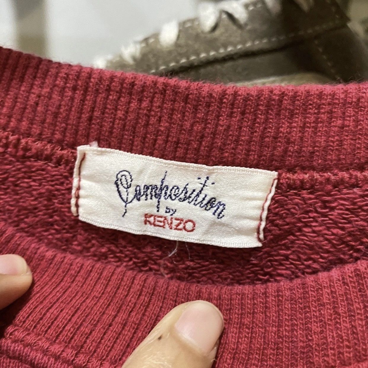 Composition by Kenzo × Japanese Brand × Kenzo Vintage 90s Composition by Kenzo Red Sweatshirts Size US M / EU 48-50 / 2 - 4 Thumbnail