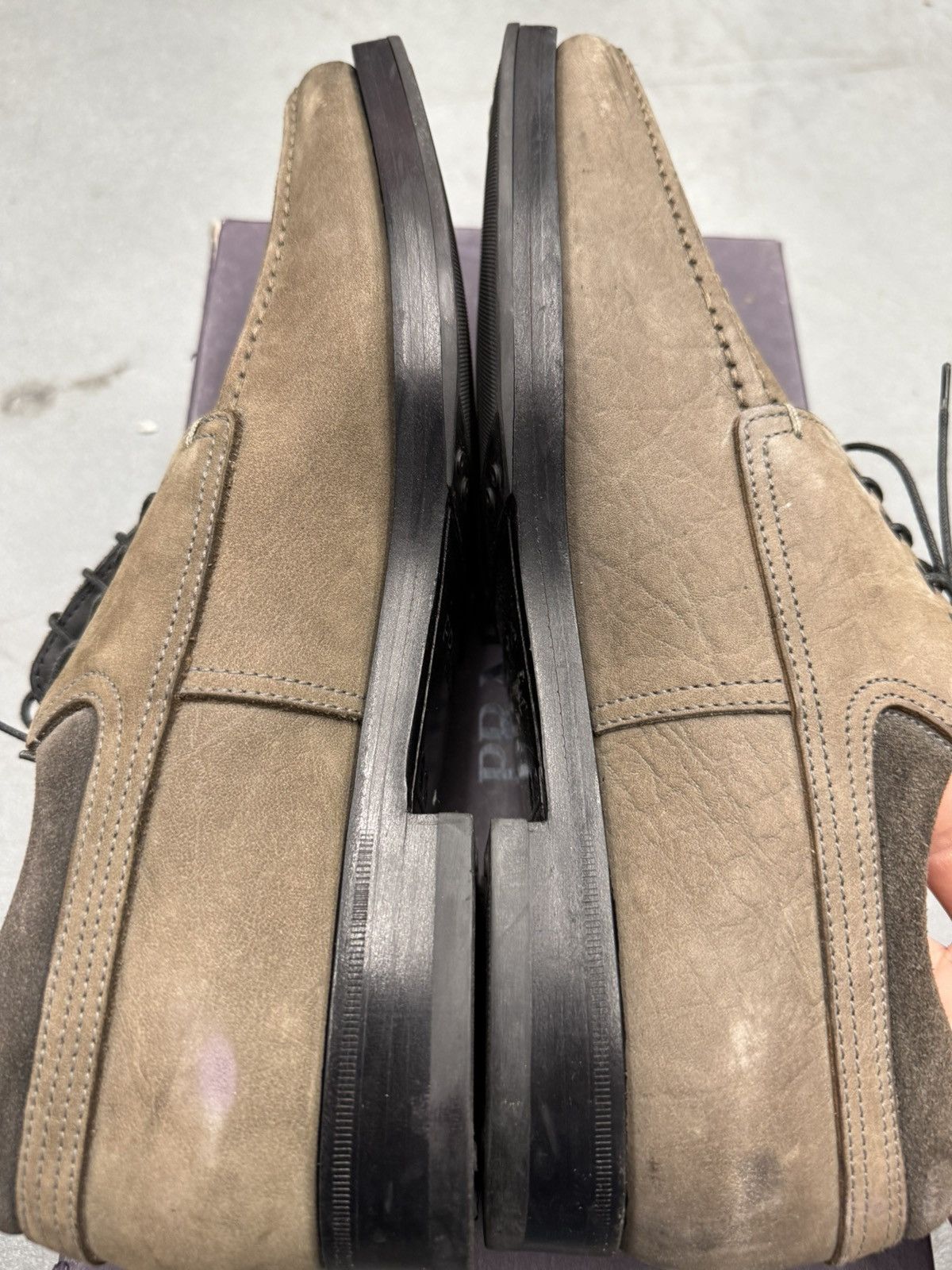 Prada Prada Capra Nero Brown Suede Dress Shoes Prada 6.5 / US 8 Size US 8 / EU 41 - 3 Thumbnail