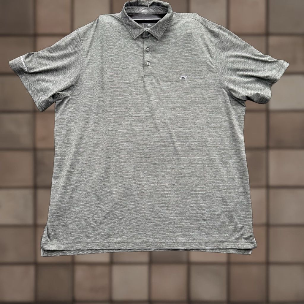 Vineyard Vines Vineyard Vines Polo Shirt Men 2XL Gray Polyester Spandex Short Sleeve Embroidered Logo Golf Preppy Size US XXL / EU 58 / 5 - 1 Thumbnail