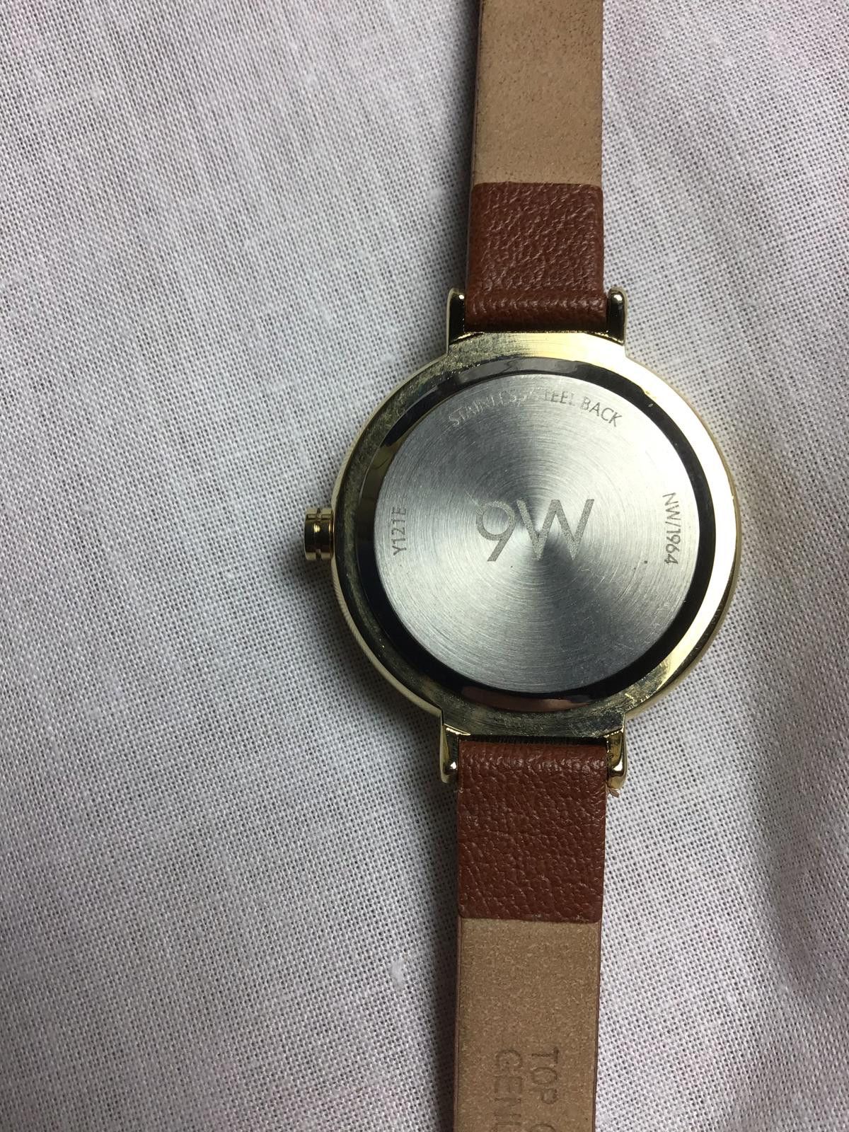 Nine West Nine West Gold Tone Watch with VERY Long Brown Leather Strap Size ONE SIZE - 4 Thumbnail