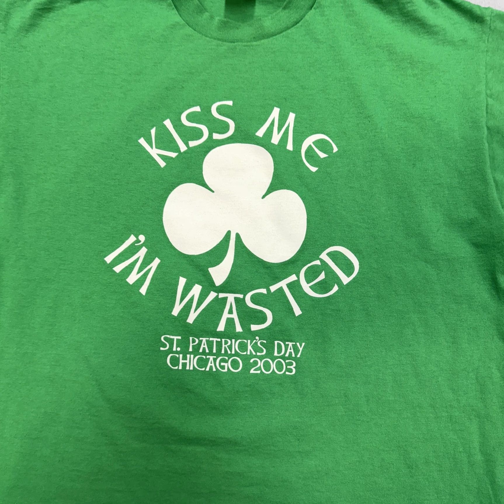 Fruit Of The Loom VINTAGE Fruit Of The Loom Shirt Mens XL Green Kiss Me I'm Wasted St Patrick's Day Shirt Mens Green Kiss Me I'm Wasted St Patrick's Day Size US XL / EU 56 / 4 - 3 Thumbnail