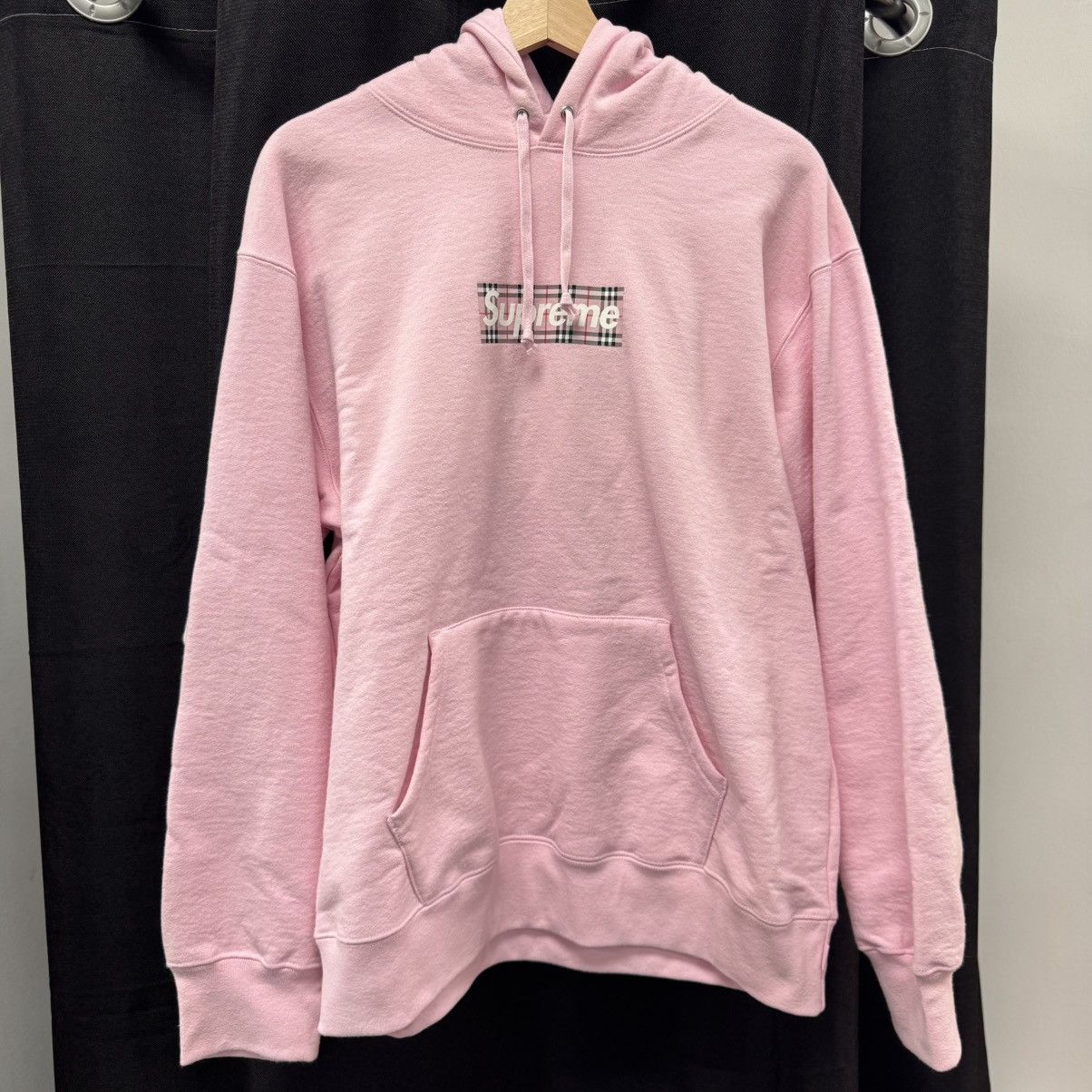 シュプリーム　バーバリー　ピンク　美品 Supreme Burberry Box Logo Hooded ピンク M