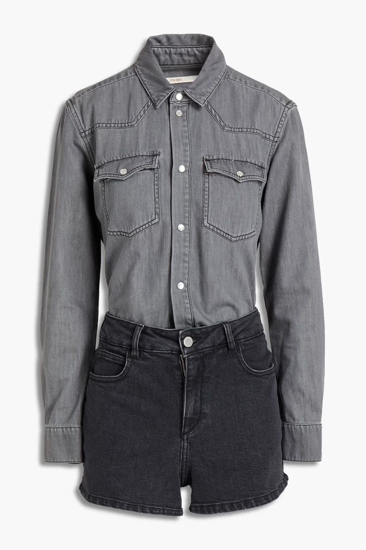 Maje MAJE Denim playsuit Gray Size FR 40 Original Price $340 Size 28" / US 6 / IT 42 - 4 Thumbnail